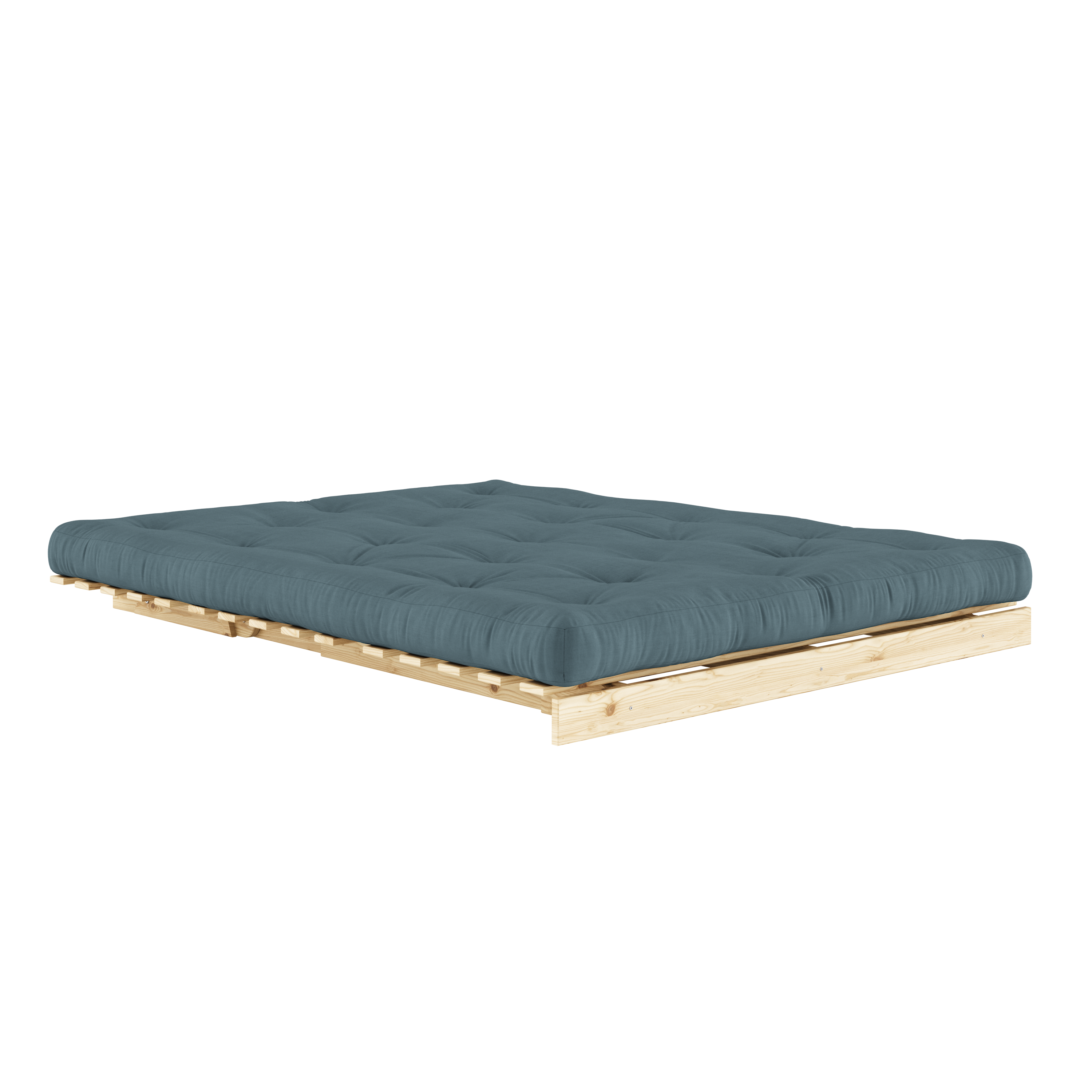 ROOTS BRUT 160 X 200 AVEC MATELAS ROOTS BLEU PÉTROLE