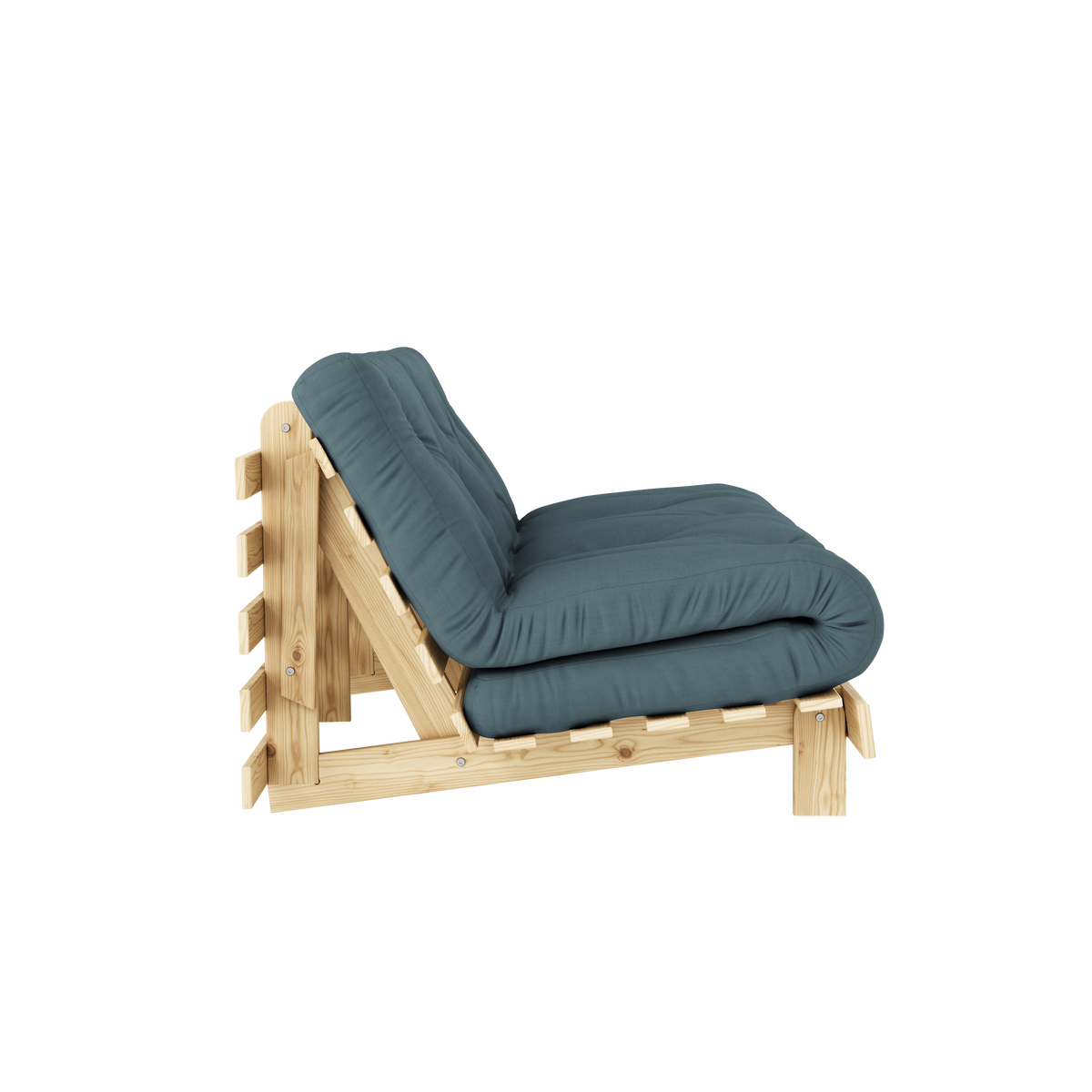 ROOTS BRUT 160 X 200 AVEC MATELAS ROOTS BLEU PÉTROLE