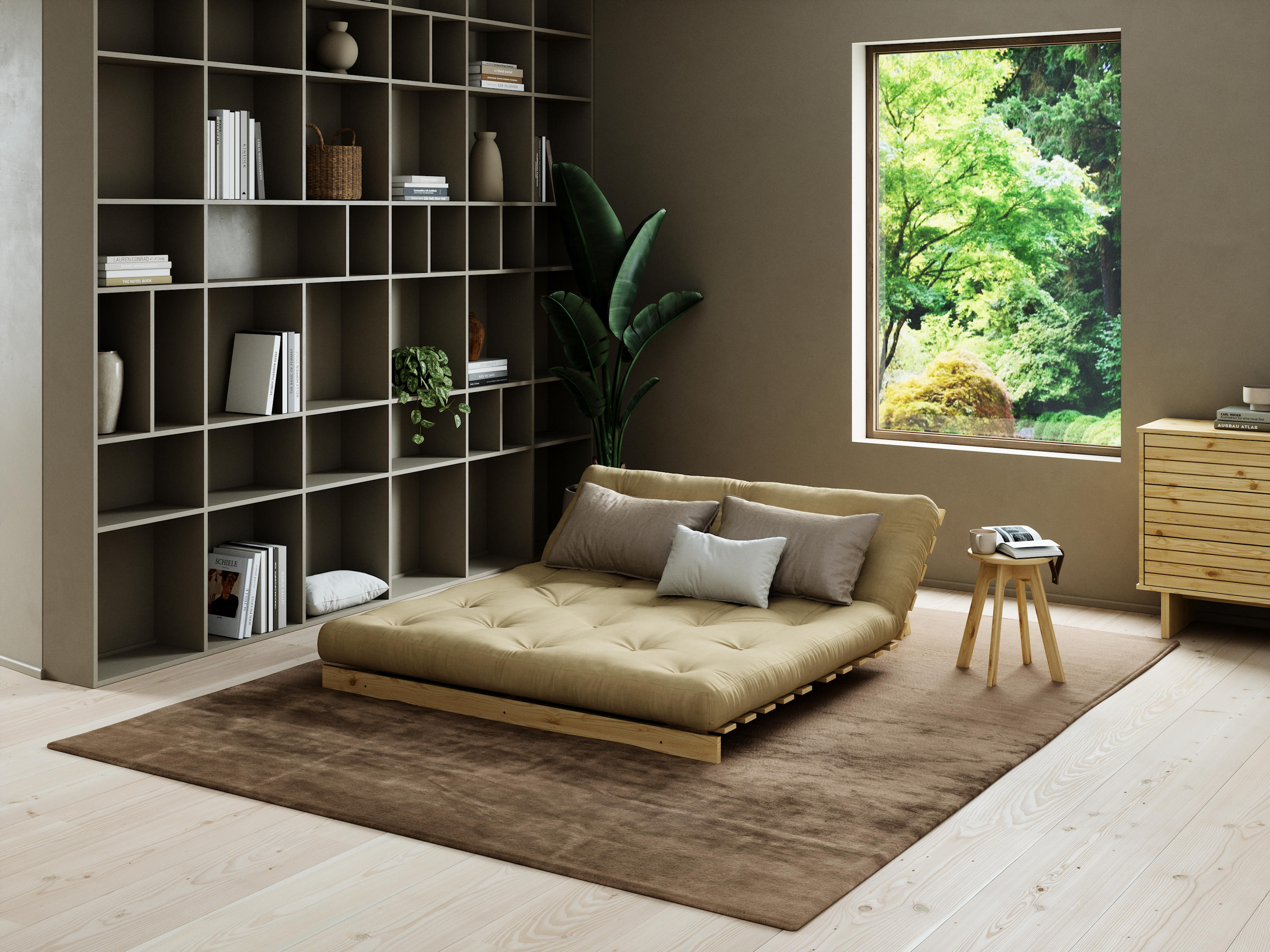 MATELAS ROOTS RAW 160 X 200 AVEC SOMMIER ROOTS BEIGE