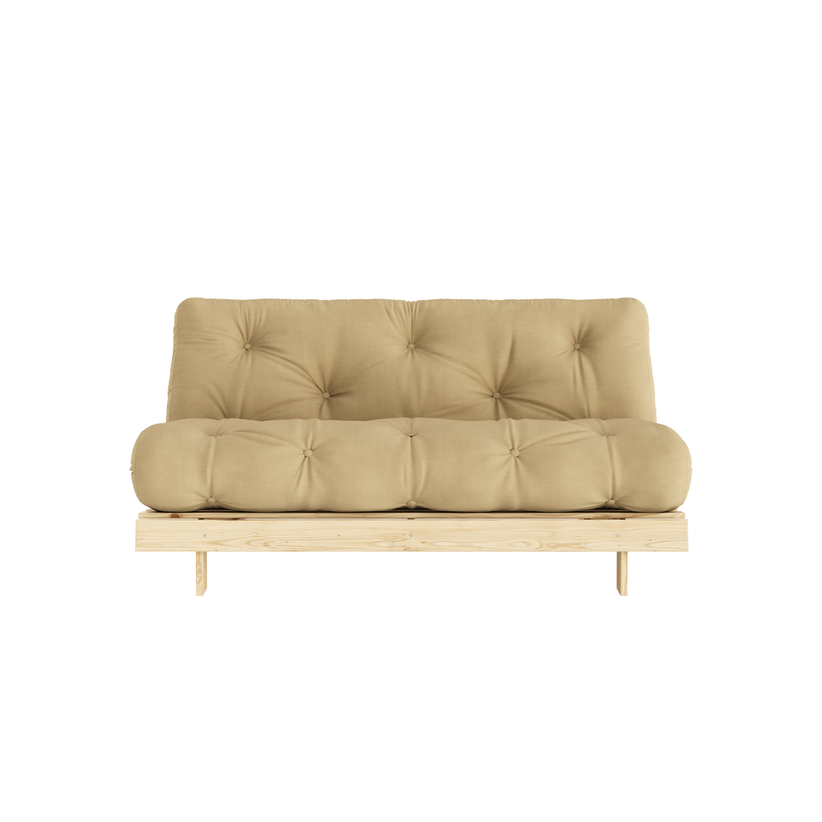 MATELAS ROOTS BRUT 160 X 200 AVEC MATELAS ROOTS BEIGE BLÉ