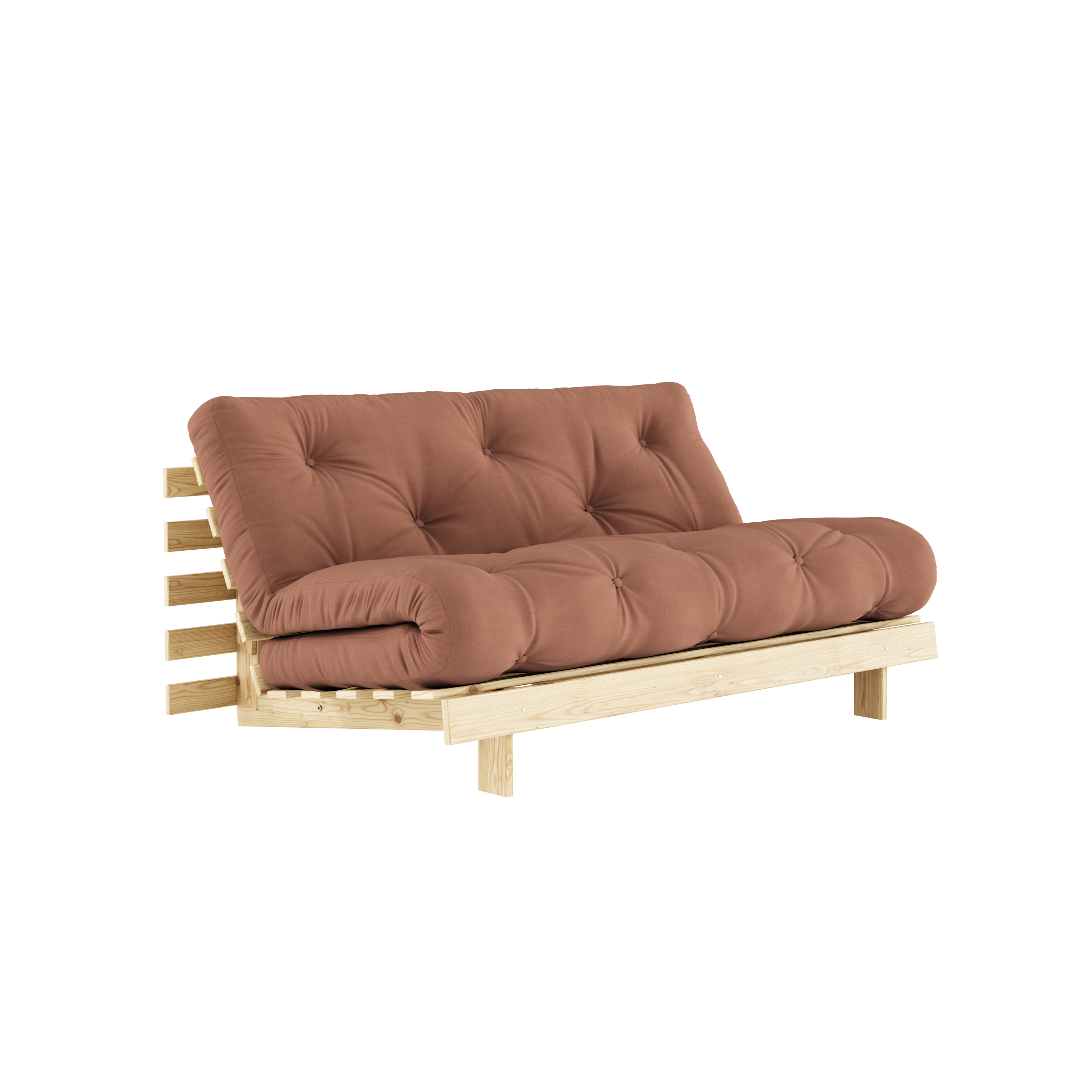 ROOTS RAW 160 X 200 W. ROOTS MATTRESS CLAY BROWN