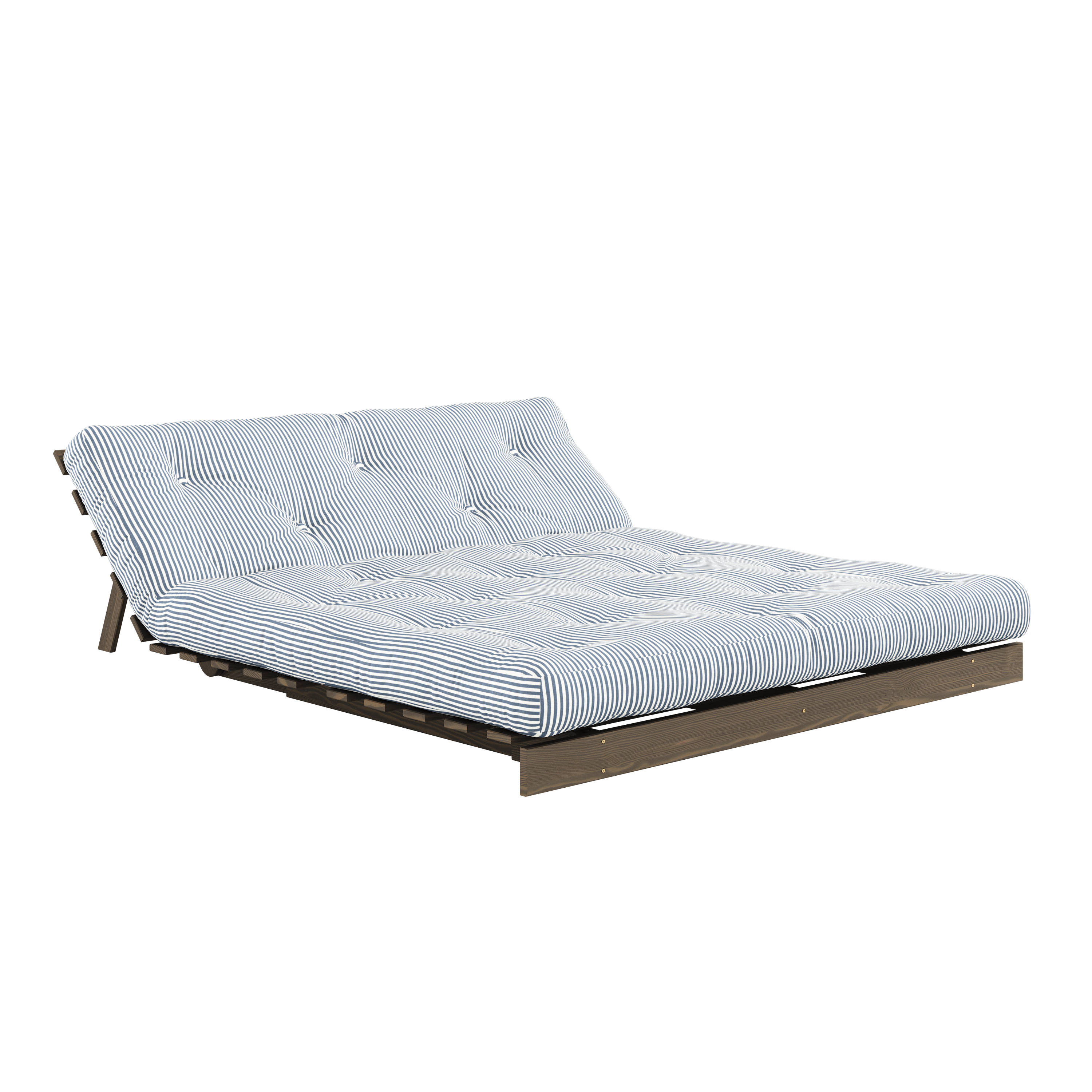 ROOTS CAROB BROWN 160 X 200 W. ROOTS MATTRESS BEACH BLUE