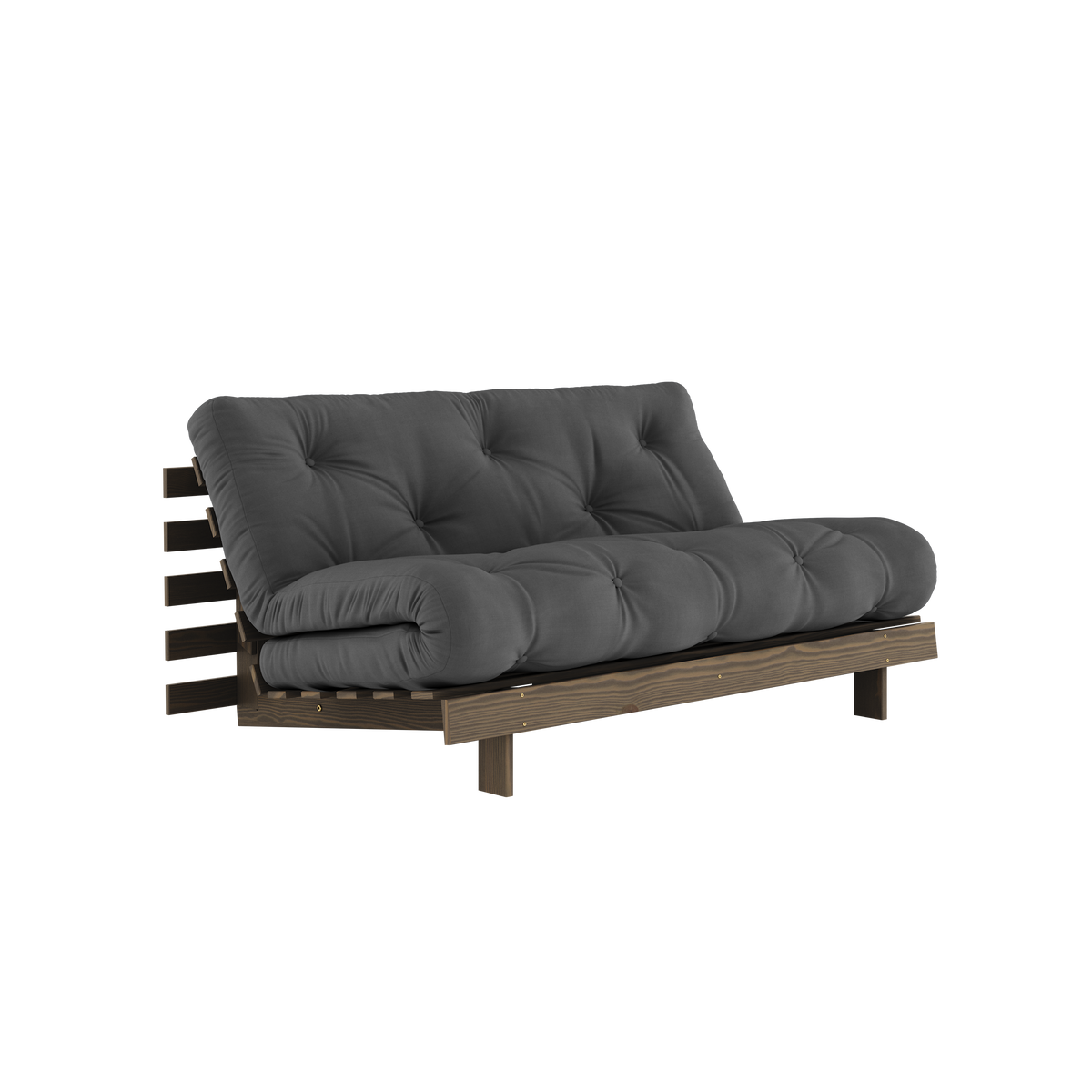 ROOTS CAROB BROWN 160 X 200 W. ROOTS MATTRESS DARK GREY