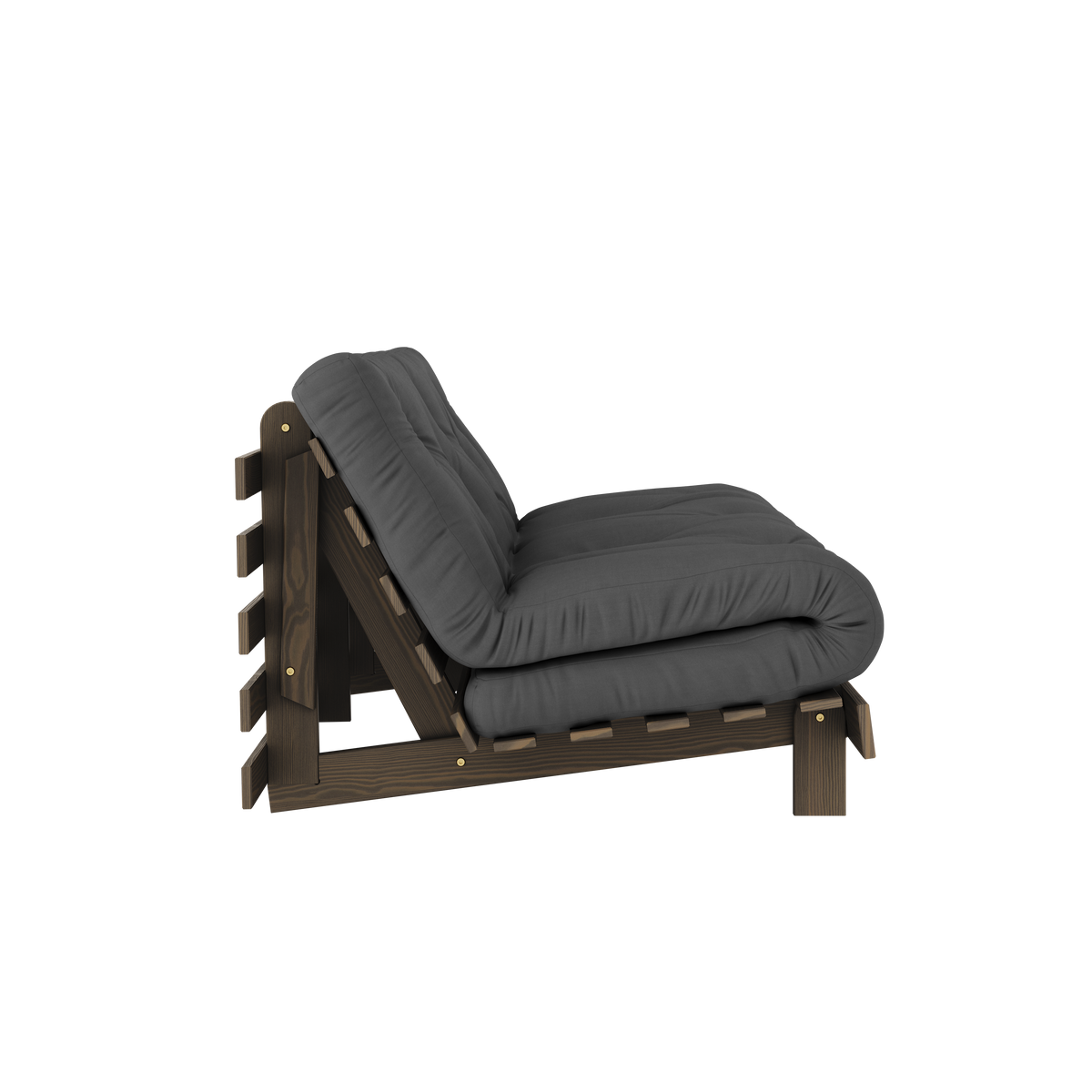 ROOTS CAROB BROWN 160 X 200 W. ROOTS MATTRESS DARK GREY