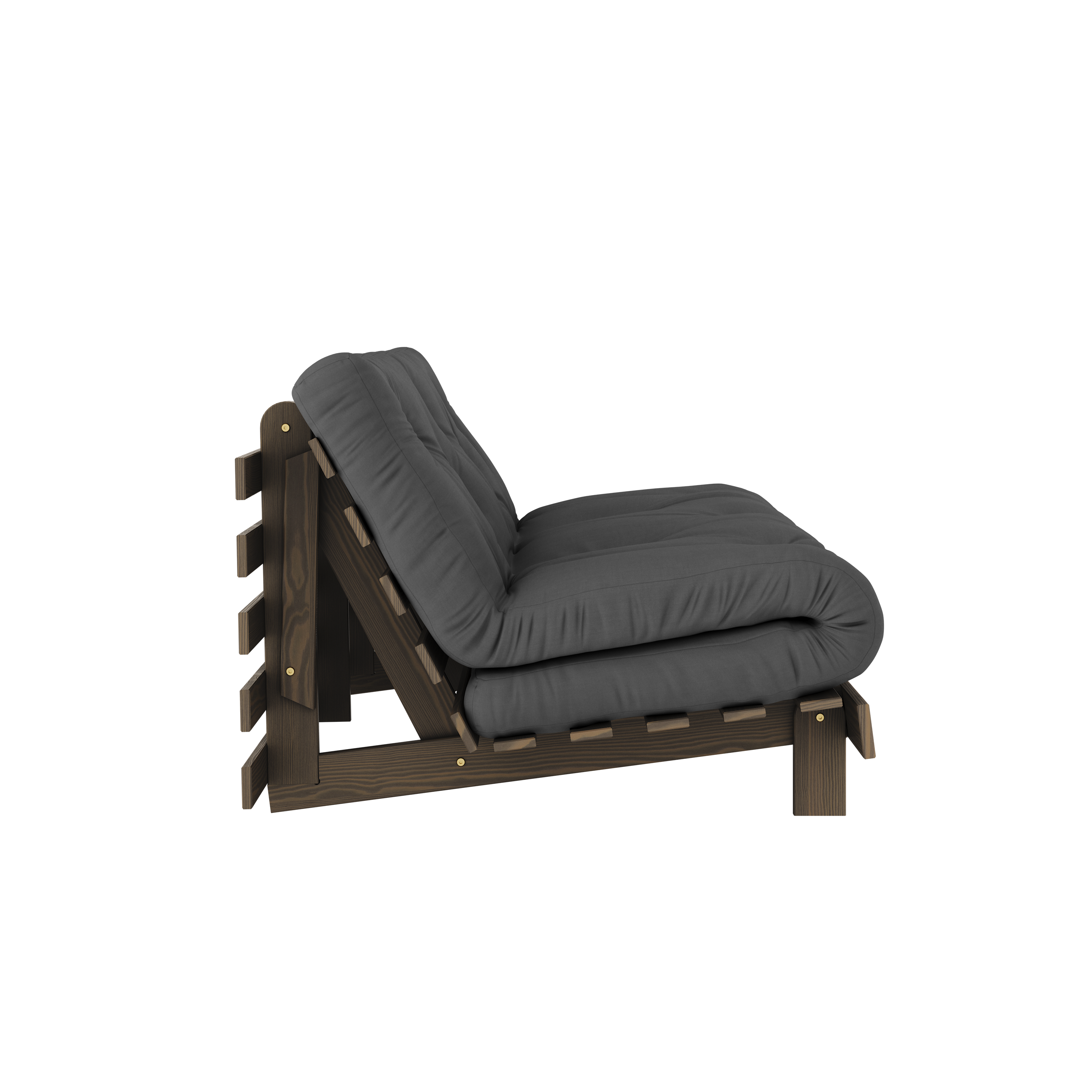 ROOTS CAROB BROWN 160 X 200 W. ROOTS MATTRESS DARK GREY
