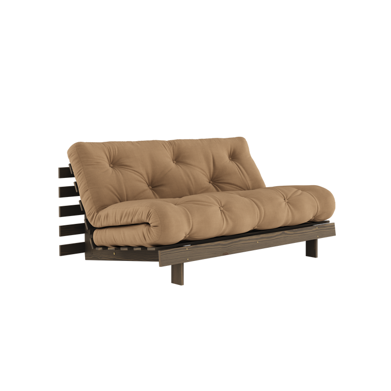 ROOTS CAROB BROWN 160 X 200 AVEC MATELAS ROOTS MOCCA