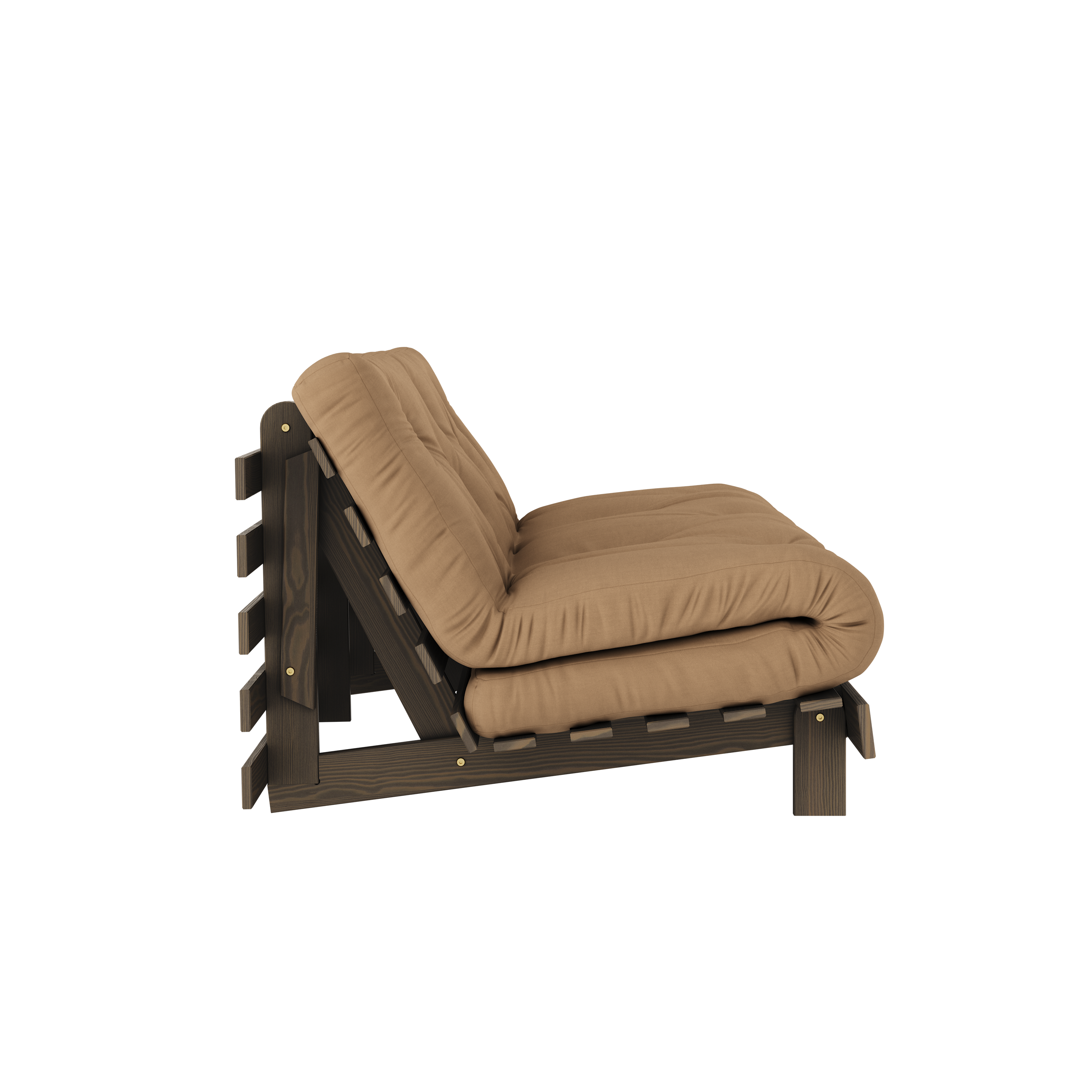 ROOTS CAROB BROWN 160 X 200 AVEC MATELAS ROOTS MOCCA