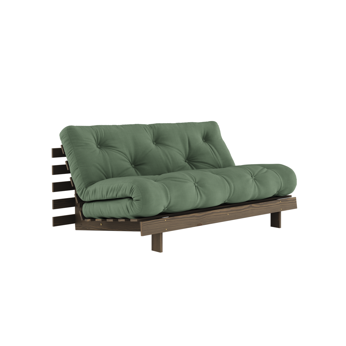 ROOTS CAROB BROWN 160 X 200 W. ROOTS MATTRESS OLIVE GREEN