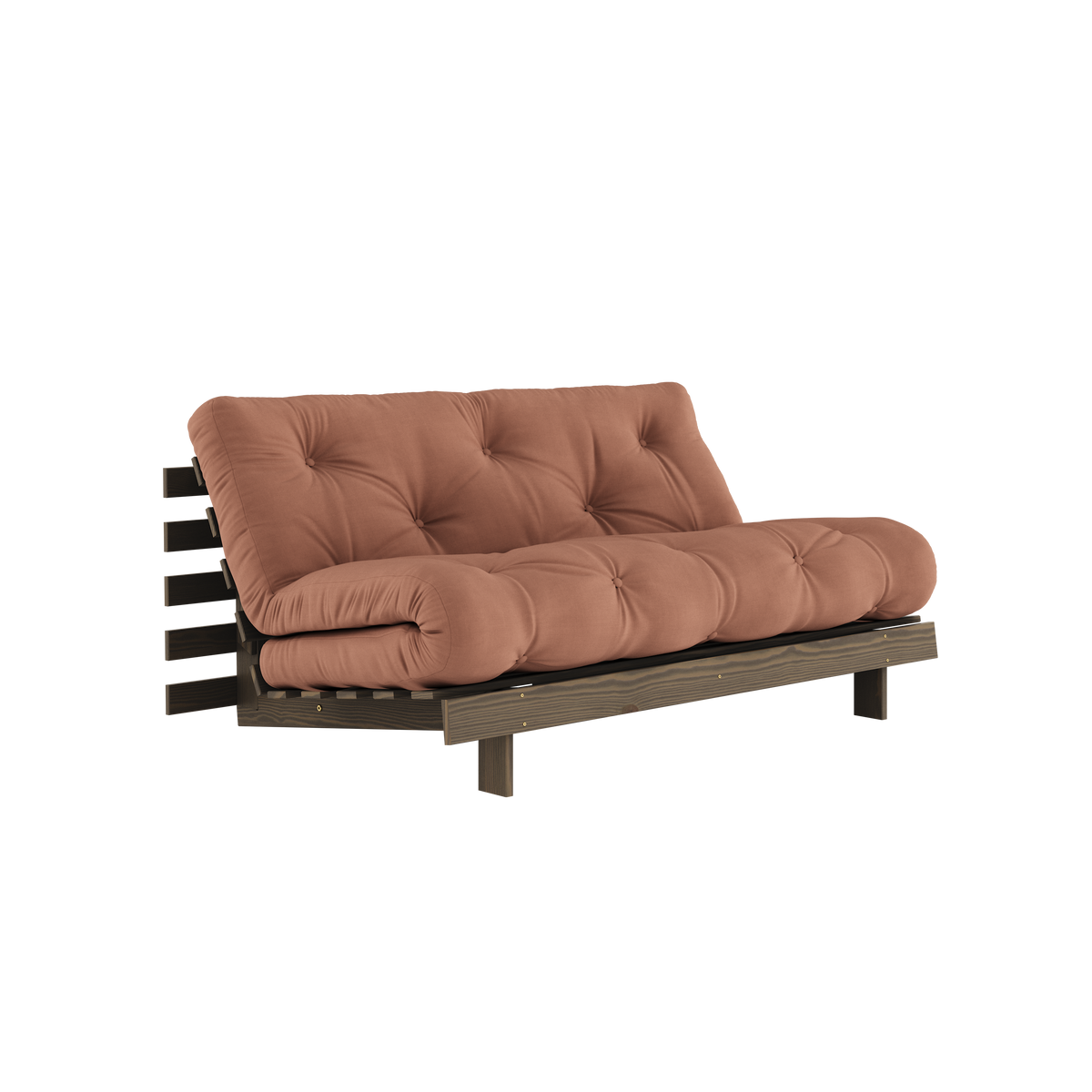 ROOTS BRUN CAROUBE 160 X 200 AVEC MATELAS ROOTS BRUN ARGILE