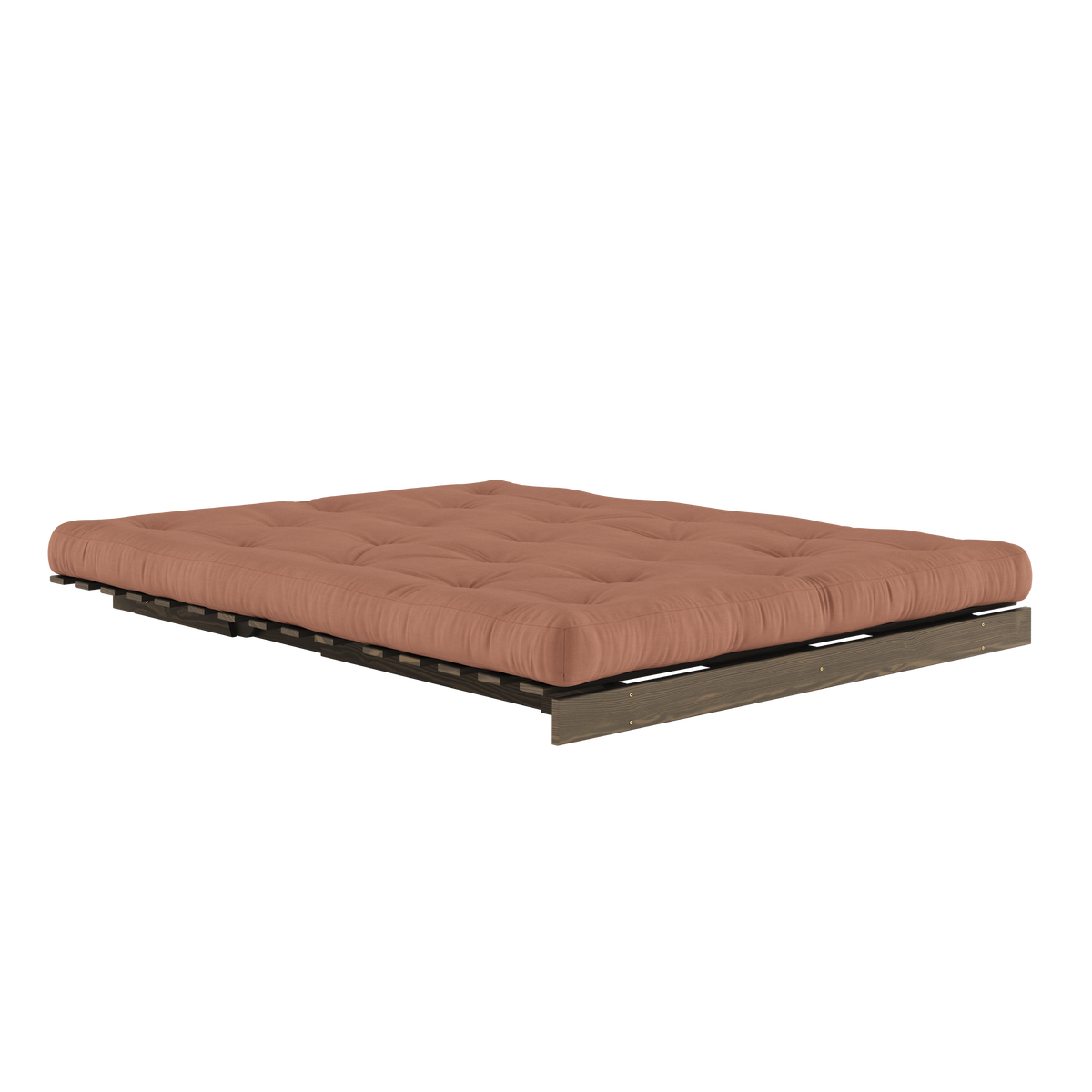 ROOTS BRUN CAROUBE 160 X 200 AVEC MATELAS ROOTS BRUN ARGILE