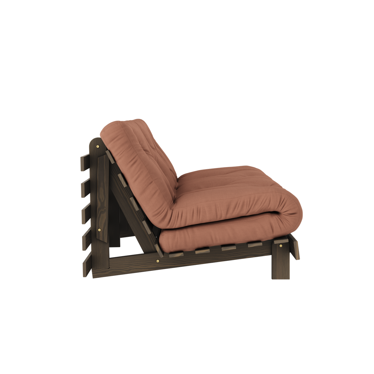 ROOTS BRUN CAROUBE 160 X 200 AVEC MATELAS ROOTS BRUN ARGILE