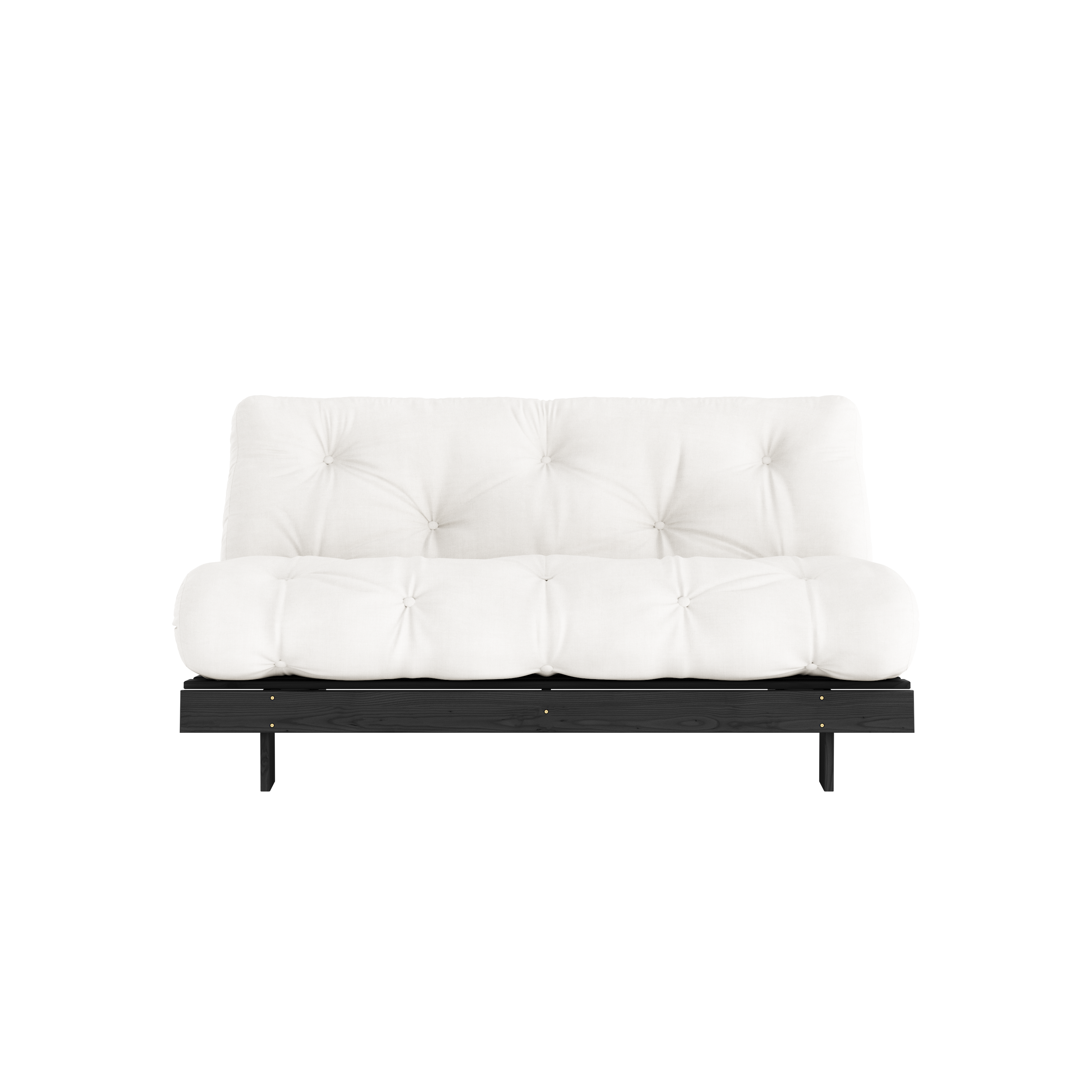 ROOTS BLACK NIGHT LACQUERED 160 X 200 W. ROOTS MATTRESS NATURAL