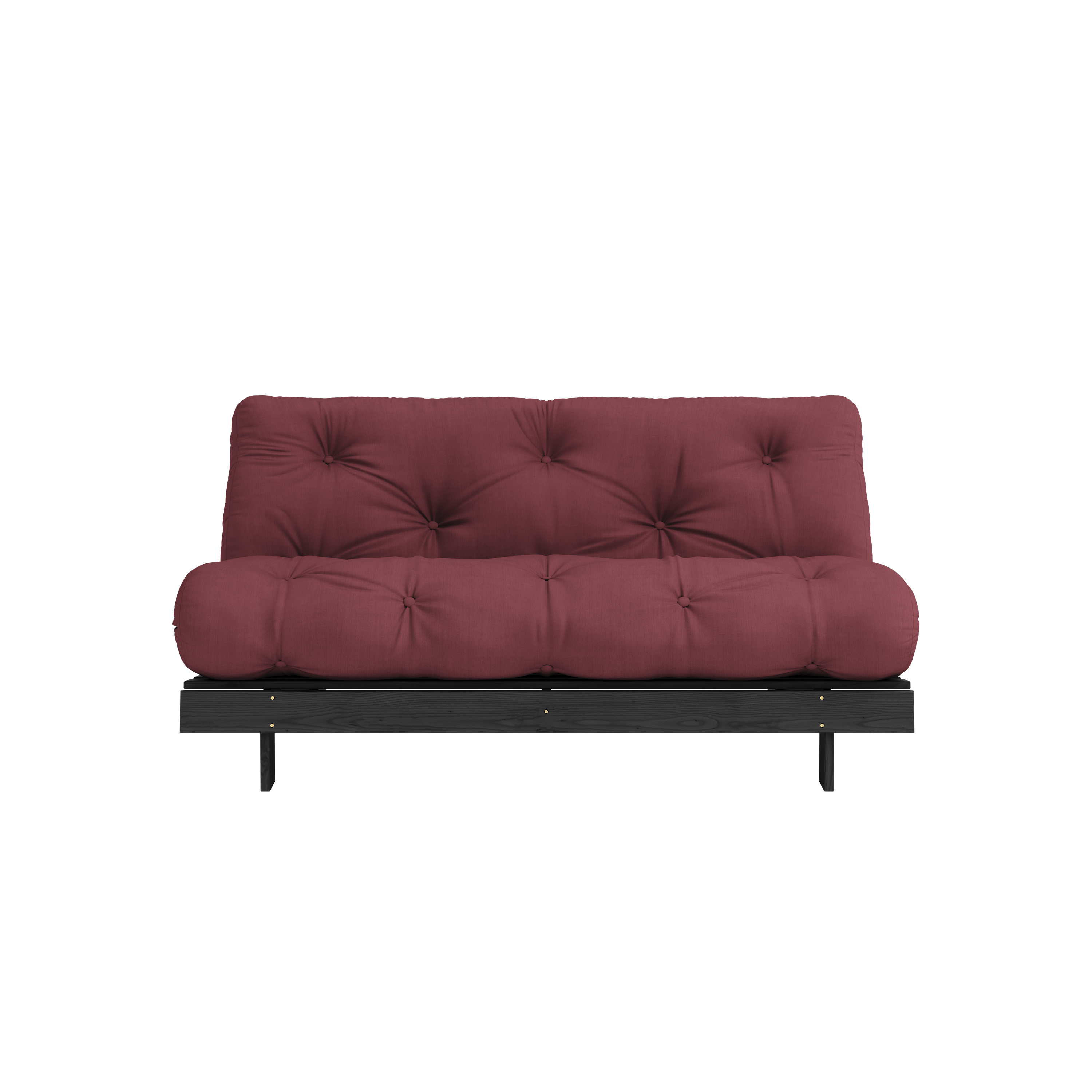 ROOTS BLACK NIGHT LACQUERED 160 X 200 W. ROOTS MATTRESS BORDEAUX