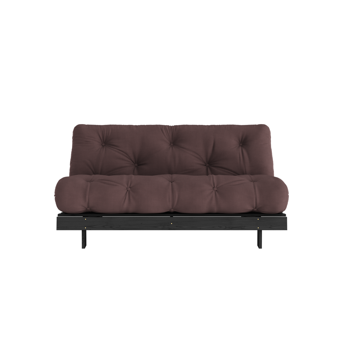 ROOTS BLACK NIGHT LACQUERED 160 X 200 W. ROOTS MATTRESS BROWN