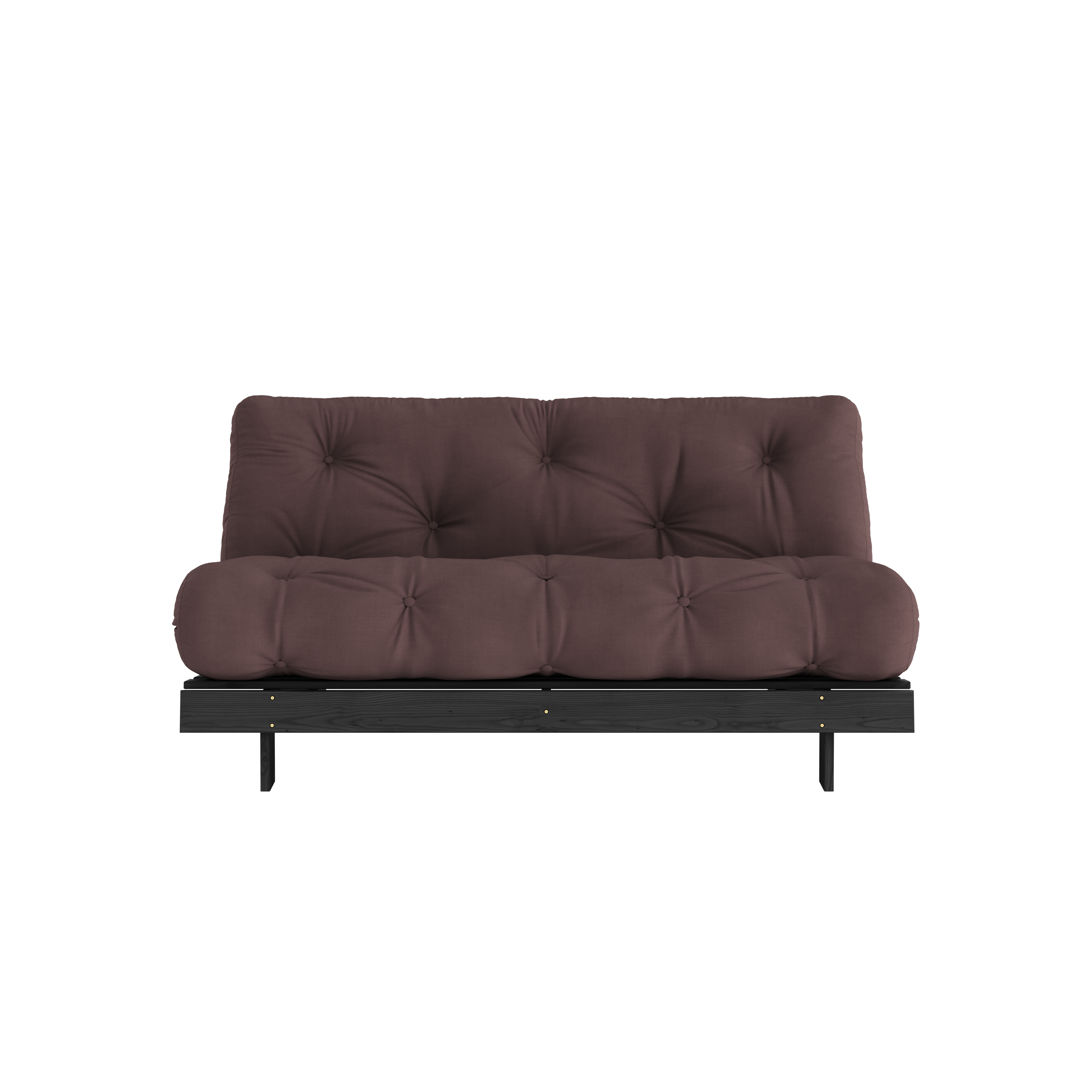 ROOTS BLACK NIGHT LACQUERED 160 X 200 W. ROOTS MATTRESS BROWN