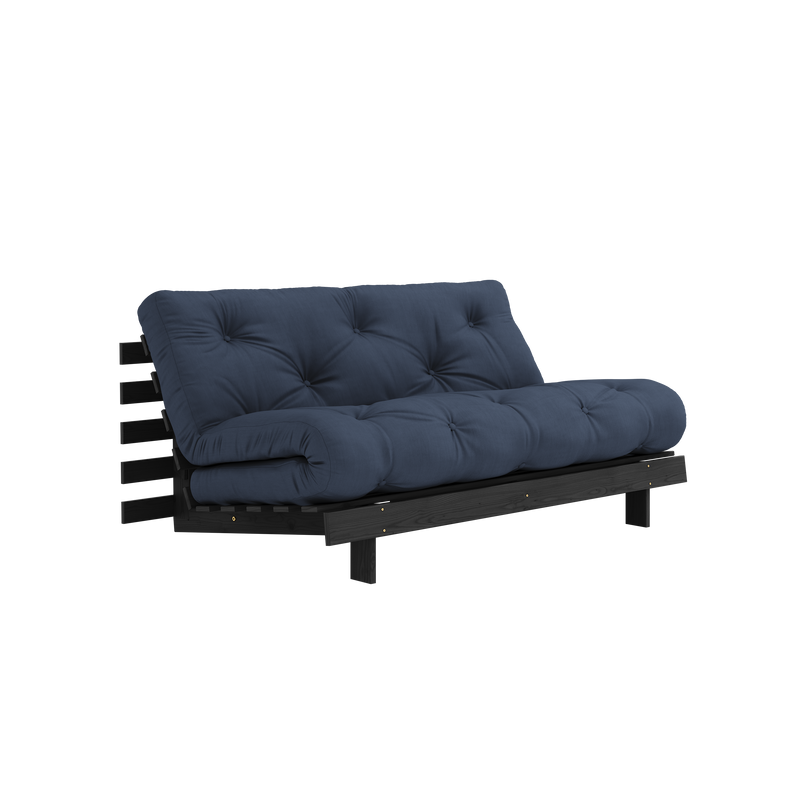 ROOTS BLACK NIGHT LACQUERED 160 X 200 W. ROOTS MATTRESS NAVY
