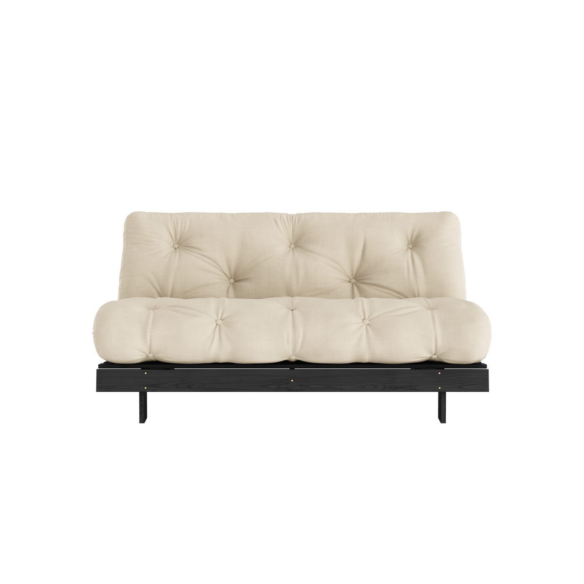 ROOTS BLACK NIGHT LACQUERED 160 X 200 W. ROOTS MATTRESS BEIGE