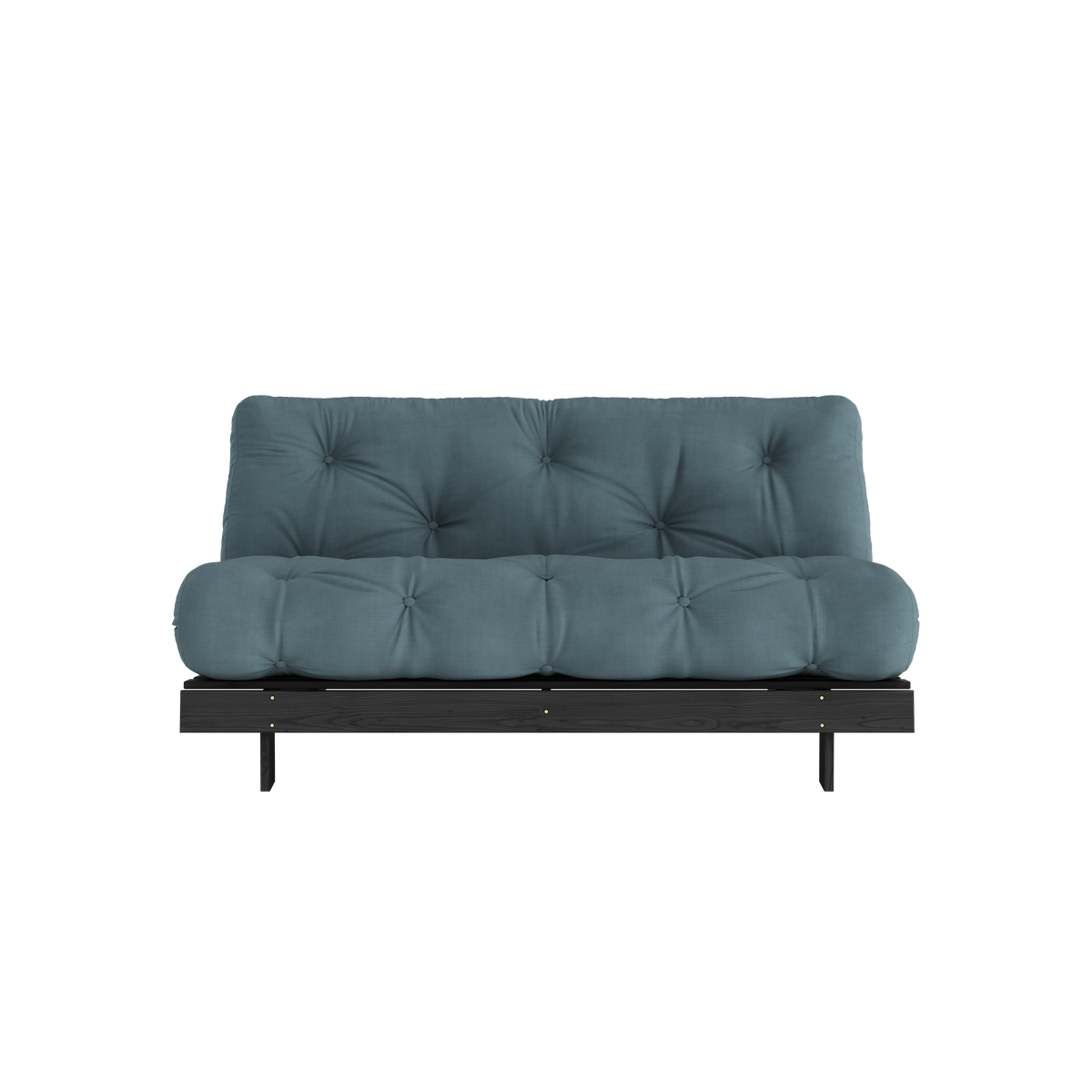 ROOTS NOIR NUIT LAQUÉ 160 X 200 W. MATELAS ROOTS BLEU PÉTROLE