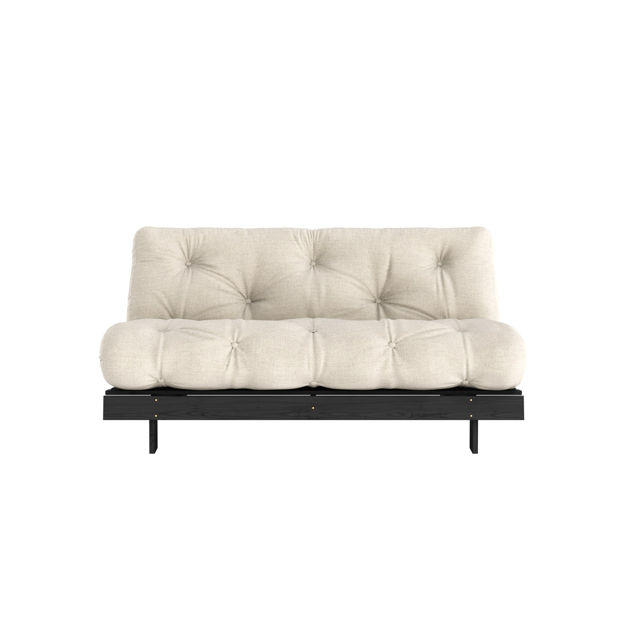 ROOTS BLACK NIGHT LACQUERED 160 X 200 W. ROOTS MATTRESS LINEN
