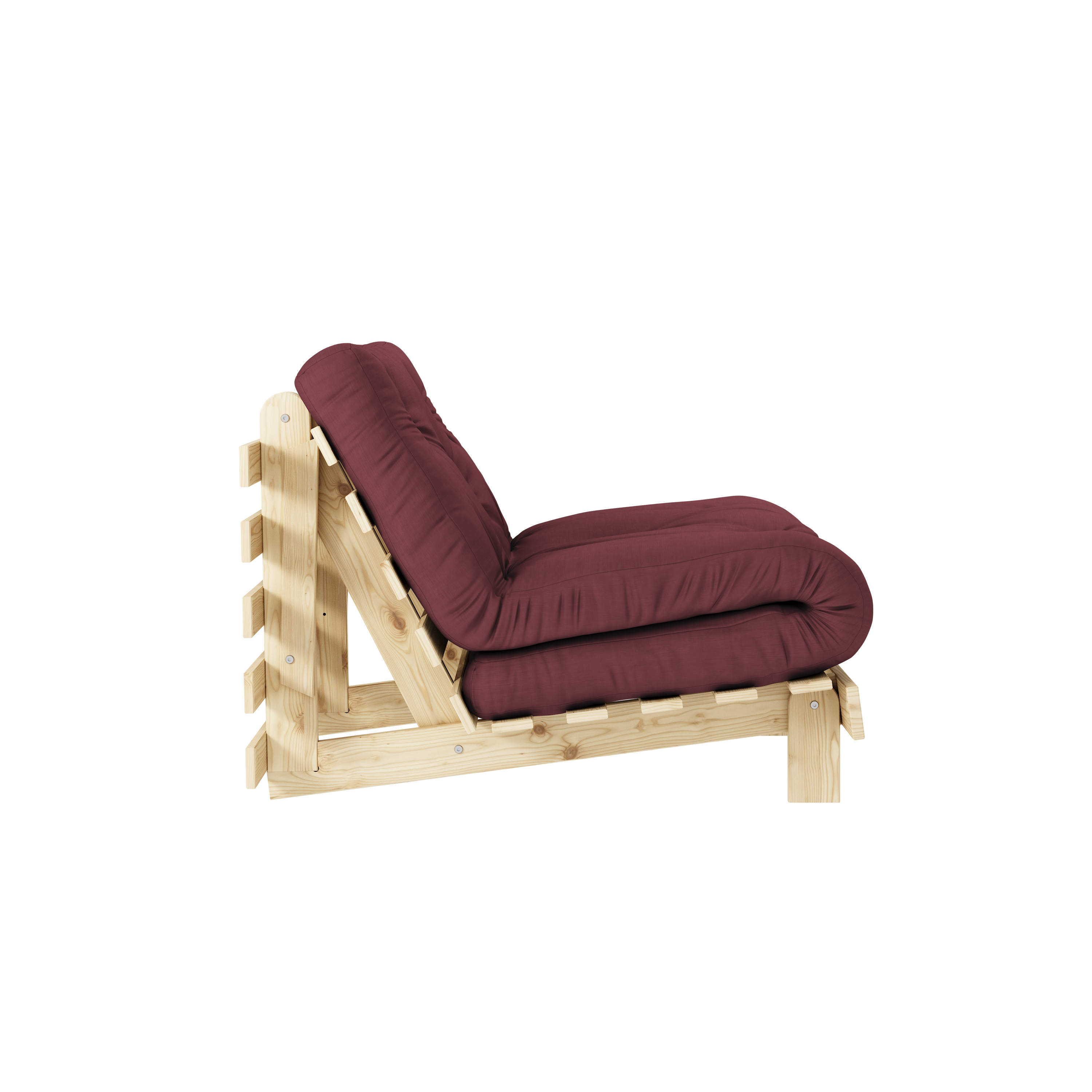 ROOTS RAW 90 X 200 AVEC MATELAS ROOTS BORDEAUX 90 X 200