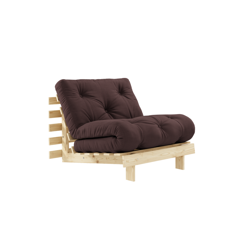MATELAS ROOTS BRUT 90 X 200 AVEC MATELAS ROOTS MARRON 90 X 200