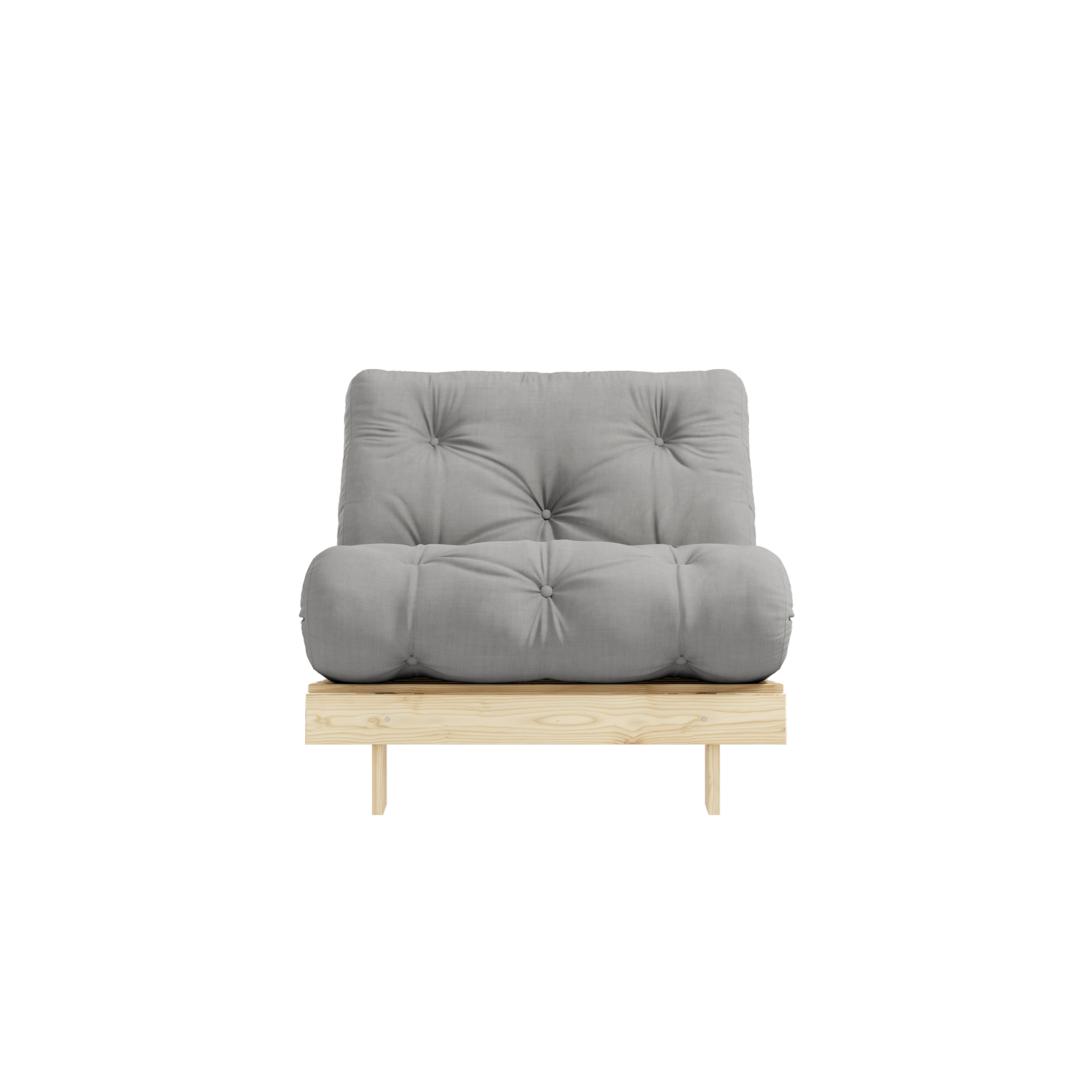 ROOTS RAW 90 X 200 AVEC MATELAS ROOTS GRIS 90 X 200