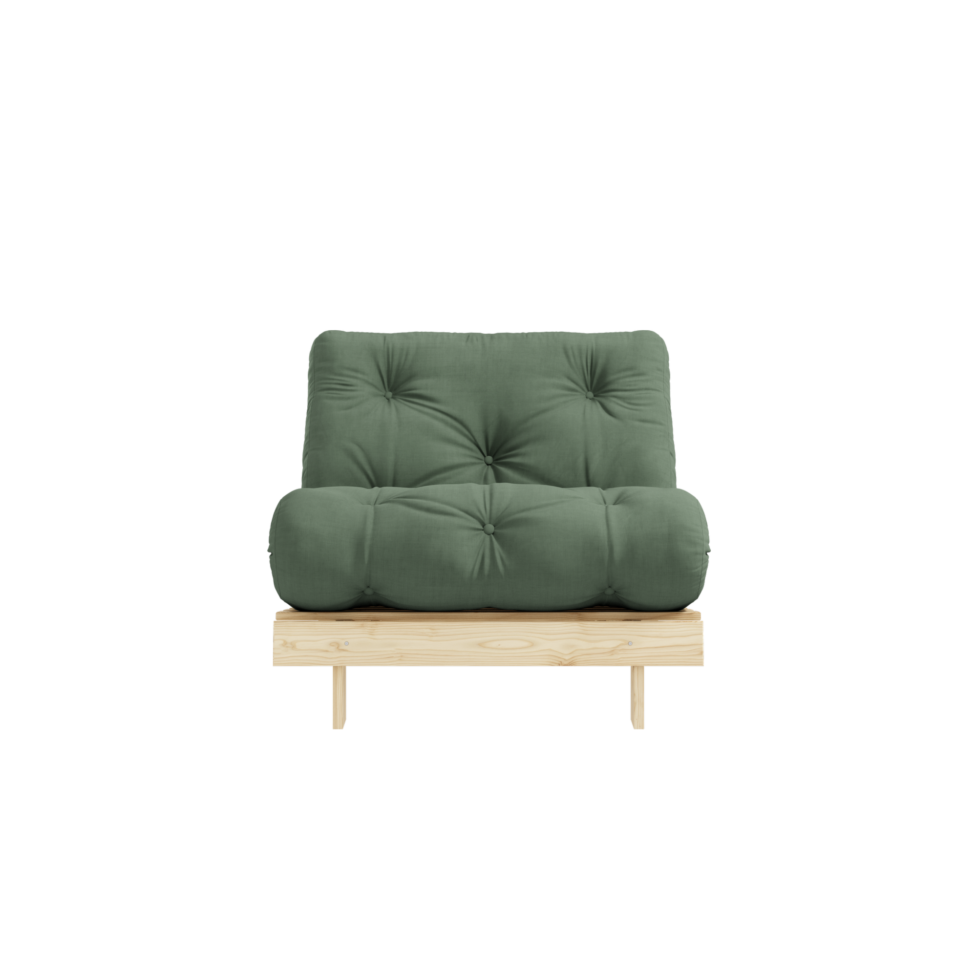 ROOTS RAW 90 X 200 W. ROOTS MATTRESS OLIVE GREEN