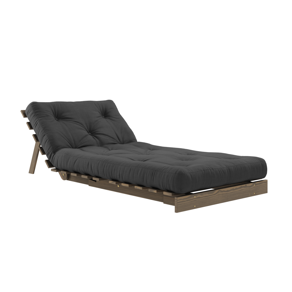 ROOTS CAROB BROWN 90 X 200 W. ROOTS MATTRESS DARK GREY