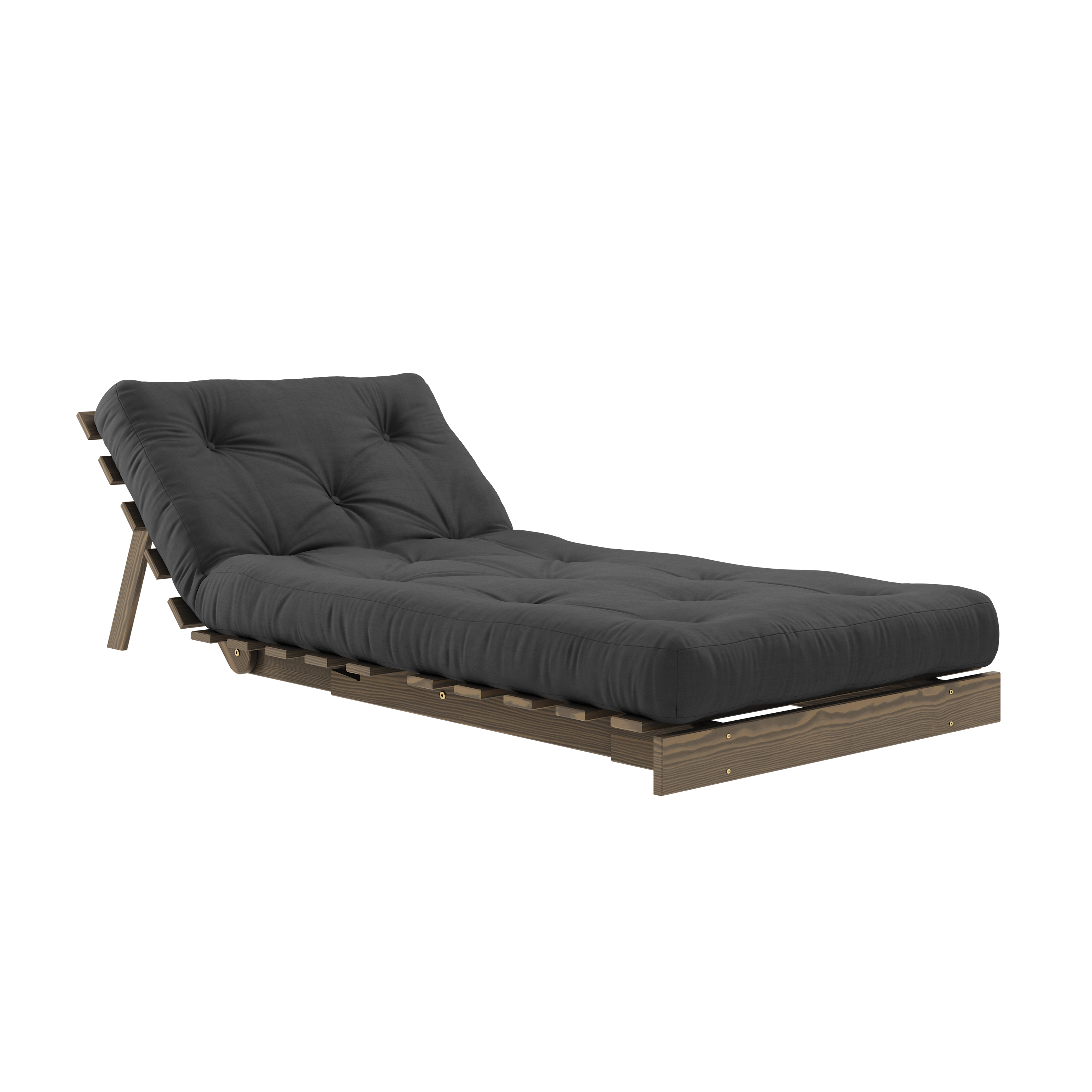 ROOTS CAROB BROWN 90 X 200 W. ROOTS MATTRESS DARK GREY