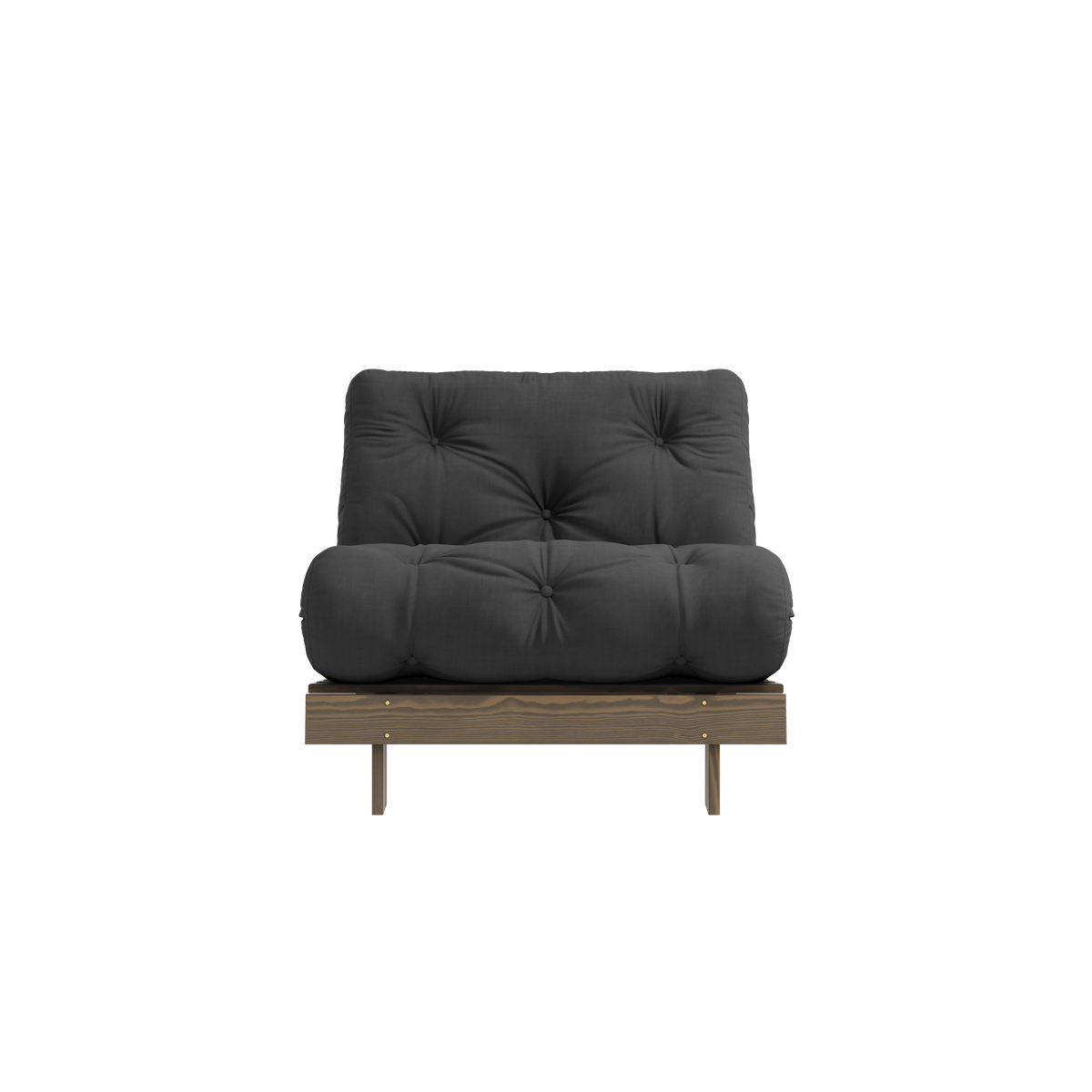 ROOTS CAROB BROWN 90 X 200 W. ROOTS MATTRESS DARK GREY