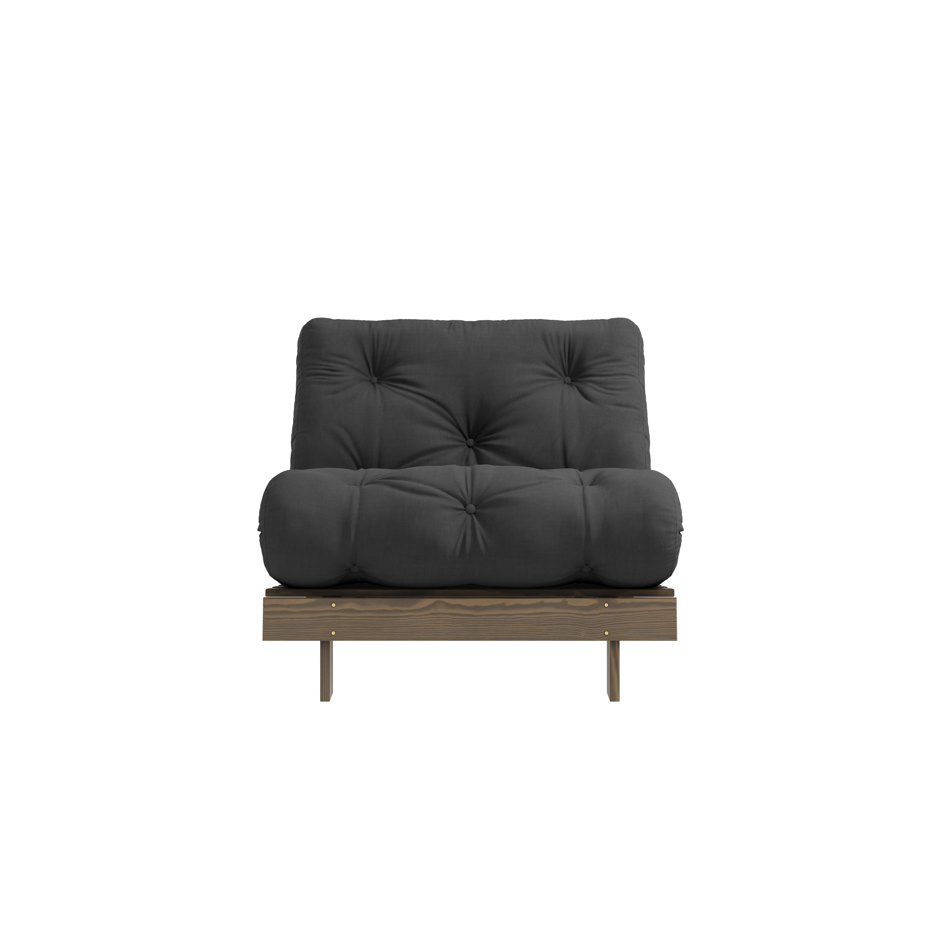 ROOTS CAROB BROWN 90 X 200 W. ROOTS MATTRESS DARK GREY