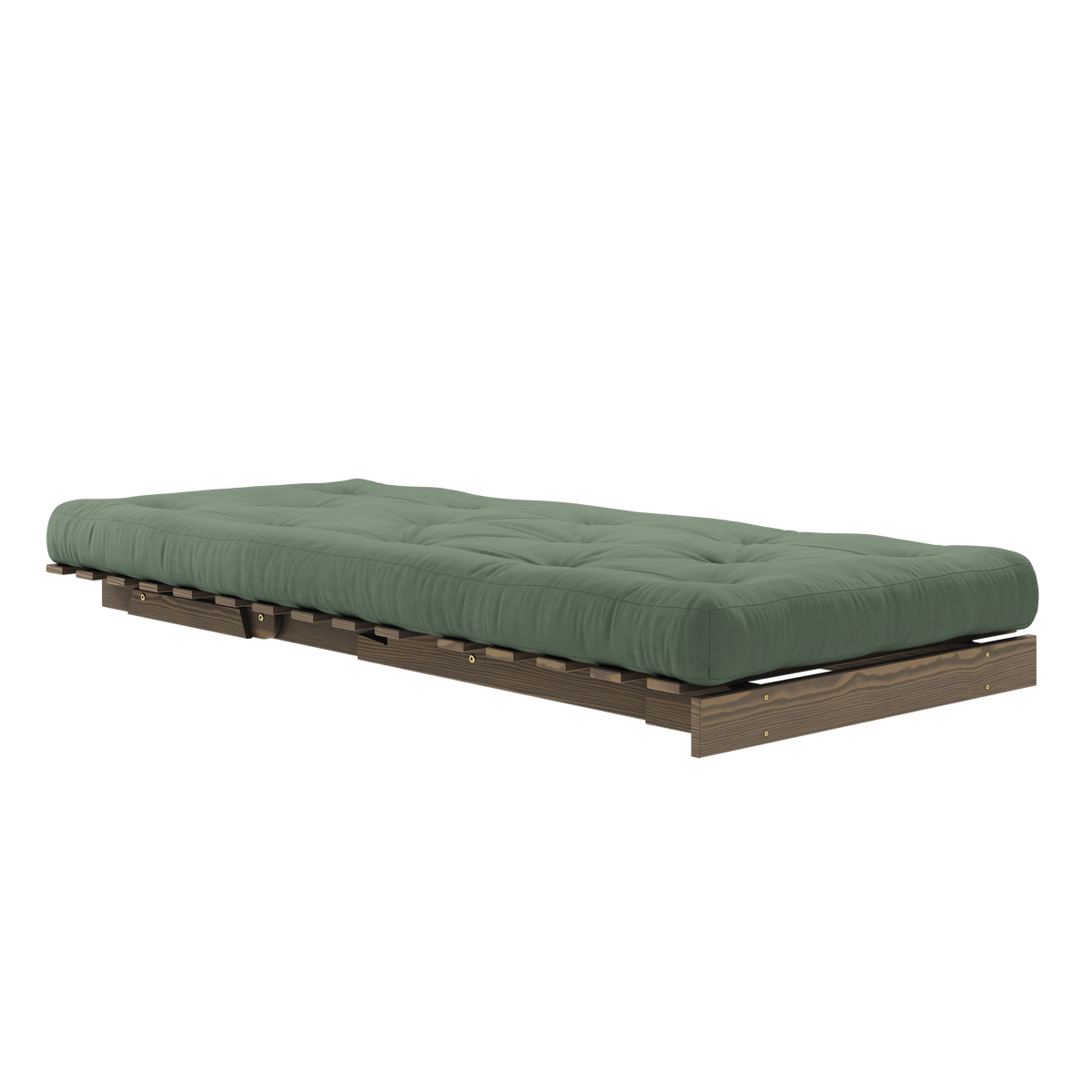 ROOTS CAROB BROWN 90 X 200 W. ROOTS MATTRESS OLIVE GREEN