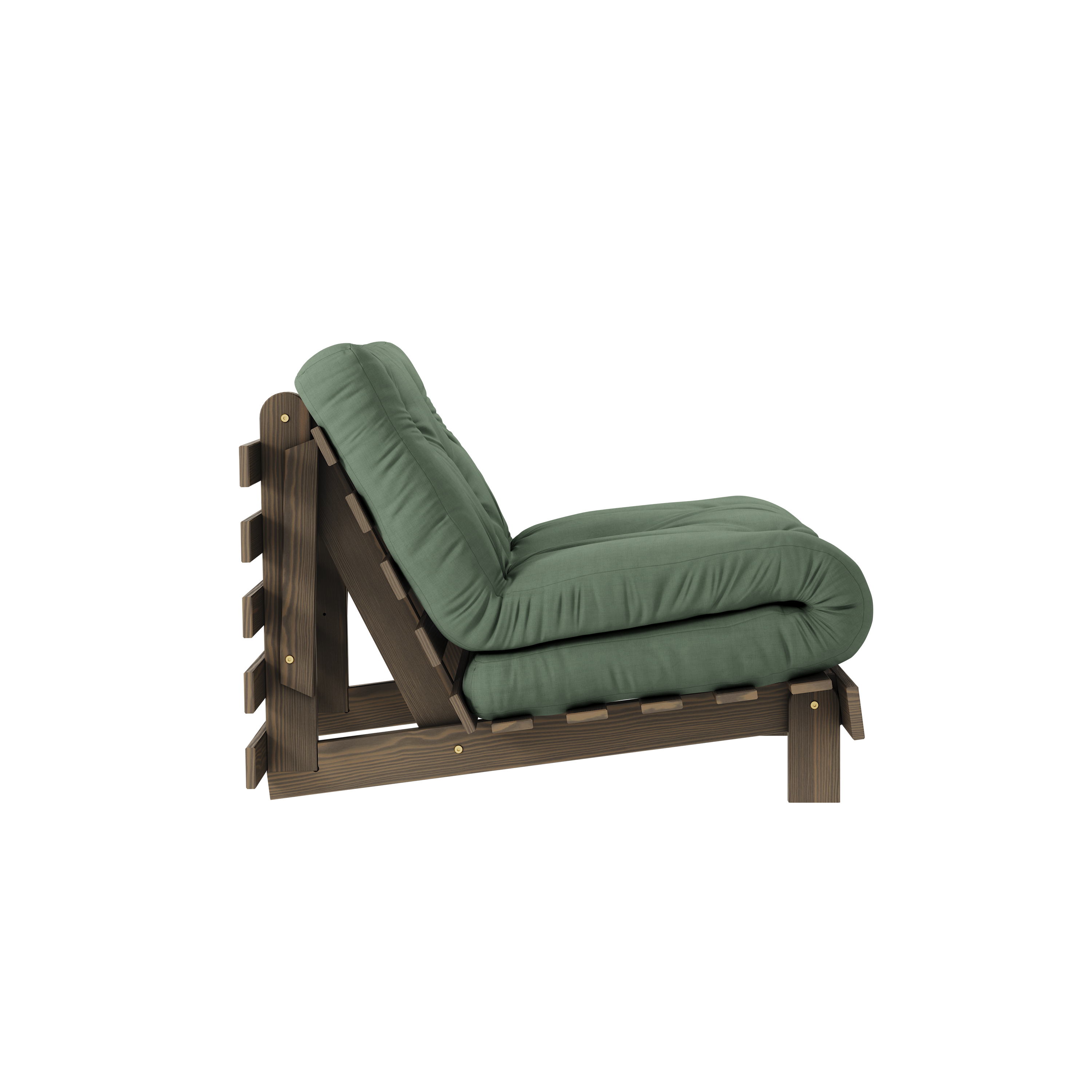ROOTS CAROB BROWN 90 X 200 W. ROOTS MATTRESS OLIVE GREEN
