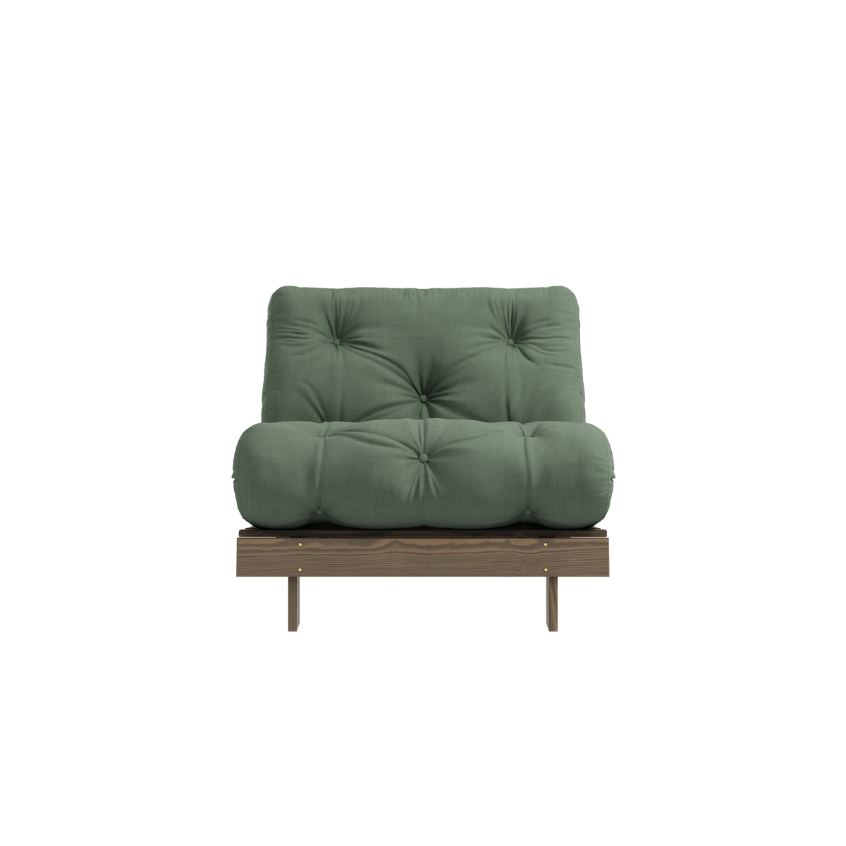 ROOTS CAROB BROWN 90 X 200 W. ROOTS MATTRESS OLIVE GREEN