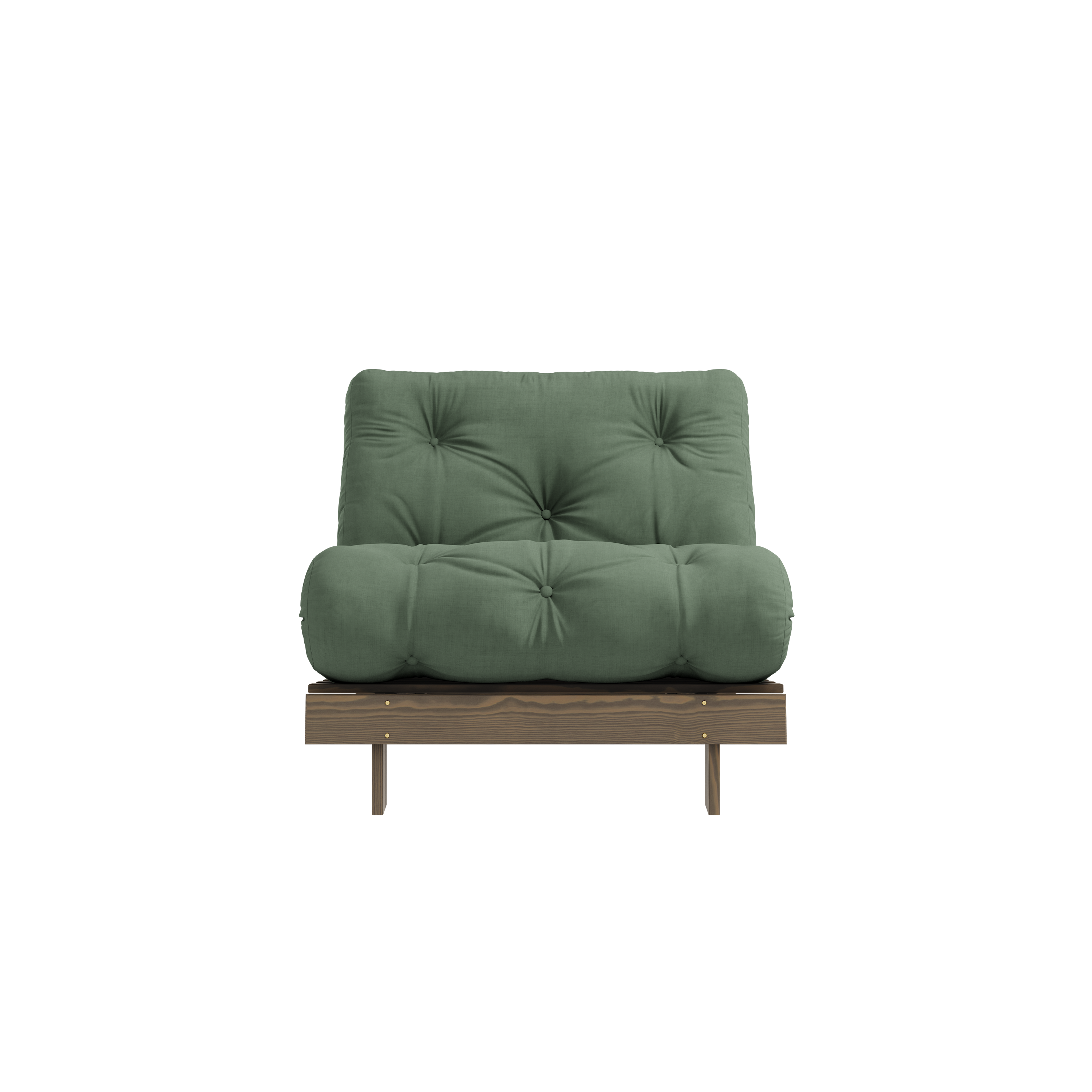 ROOTS CAROB BROWN 90 X 200 W. ROOTS MATTRESS OLIVE GREEN