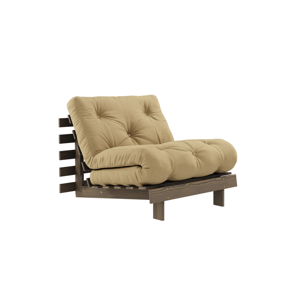 ROOTS CAROB BROWN 90 X 200 W. ROOTS MATTRESS WHEAT BEIGE