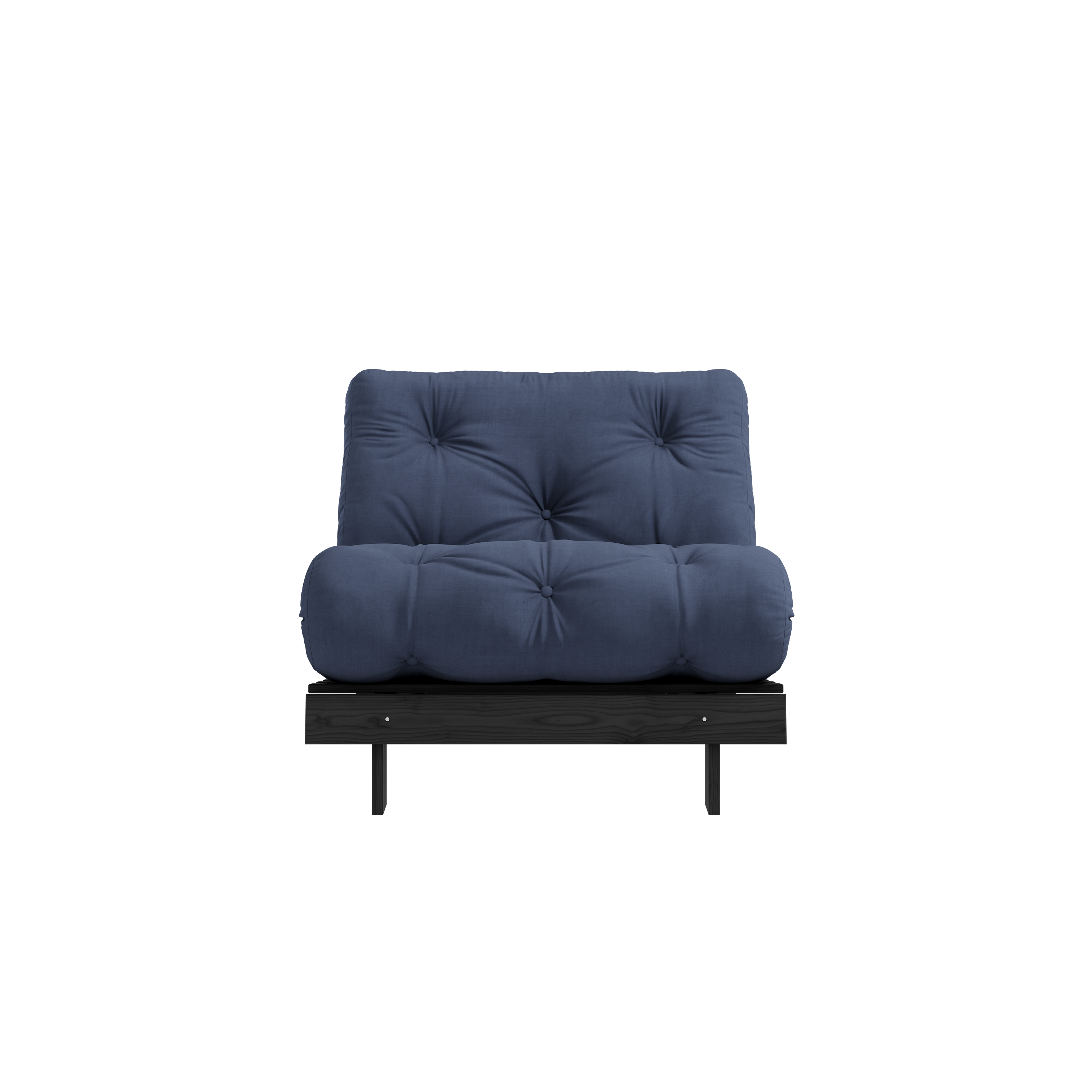 ROOTS BLACK NIGHT LACQUERED 90 X 200 W. ROOTS MATTRESS NAVY