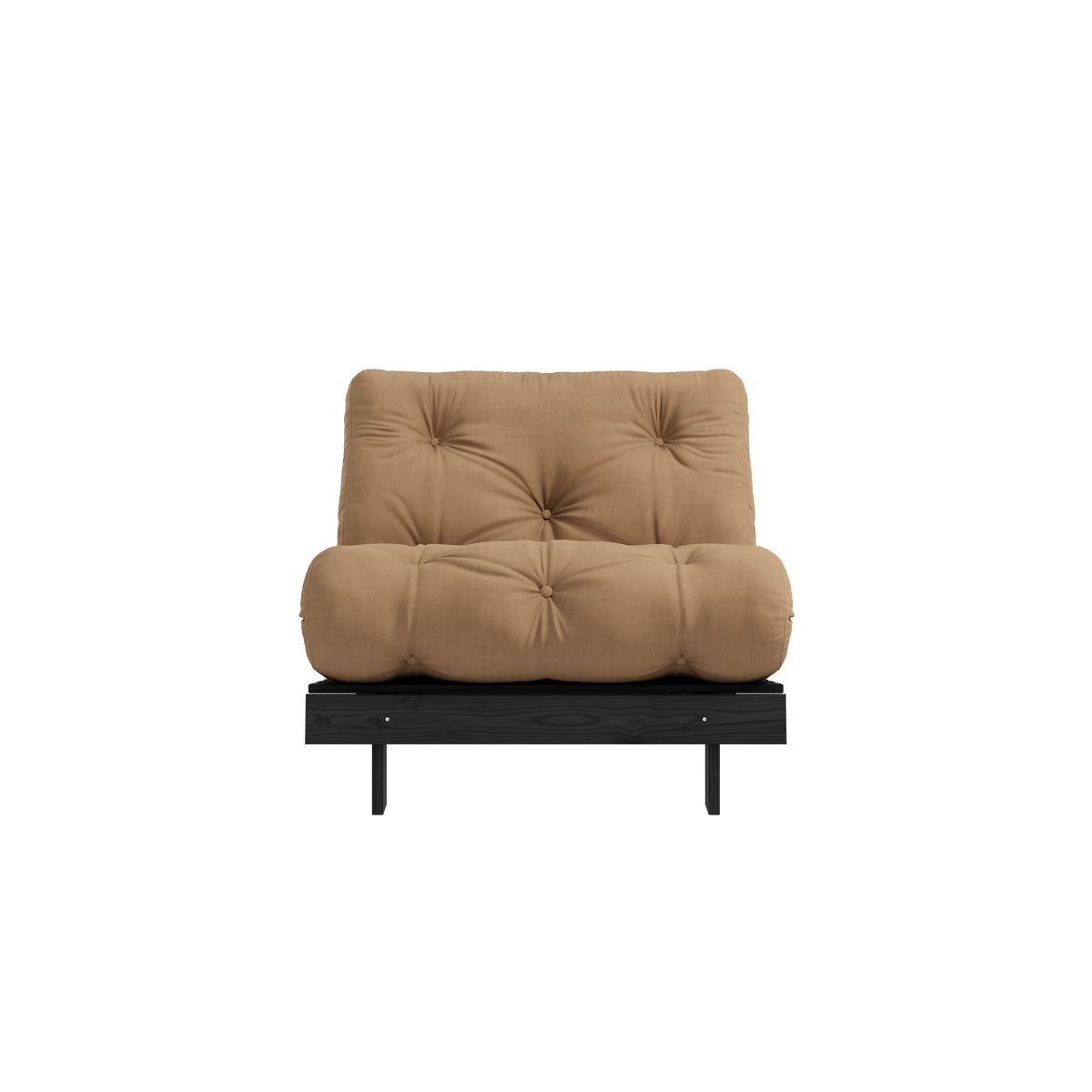 ROOTS BLACK NIGHT LACQUERED 90 X 200 W. ROOTS MATTRESS MOCCA