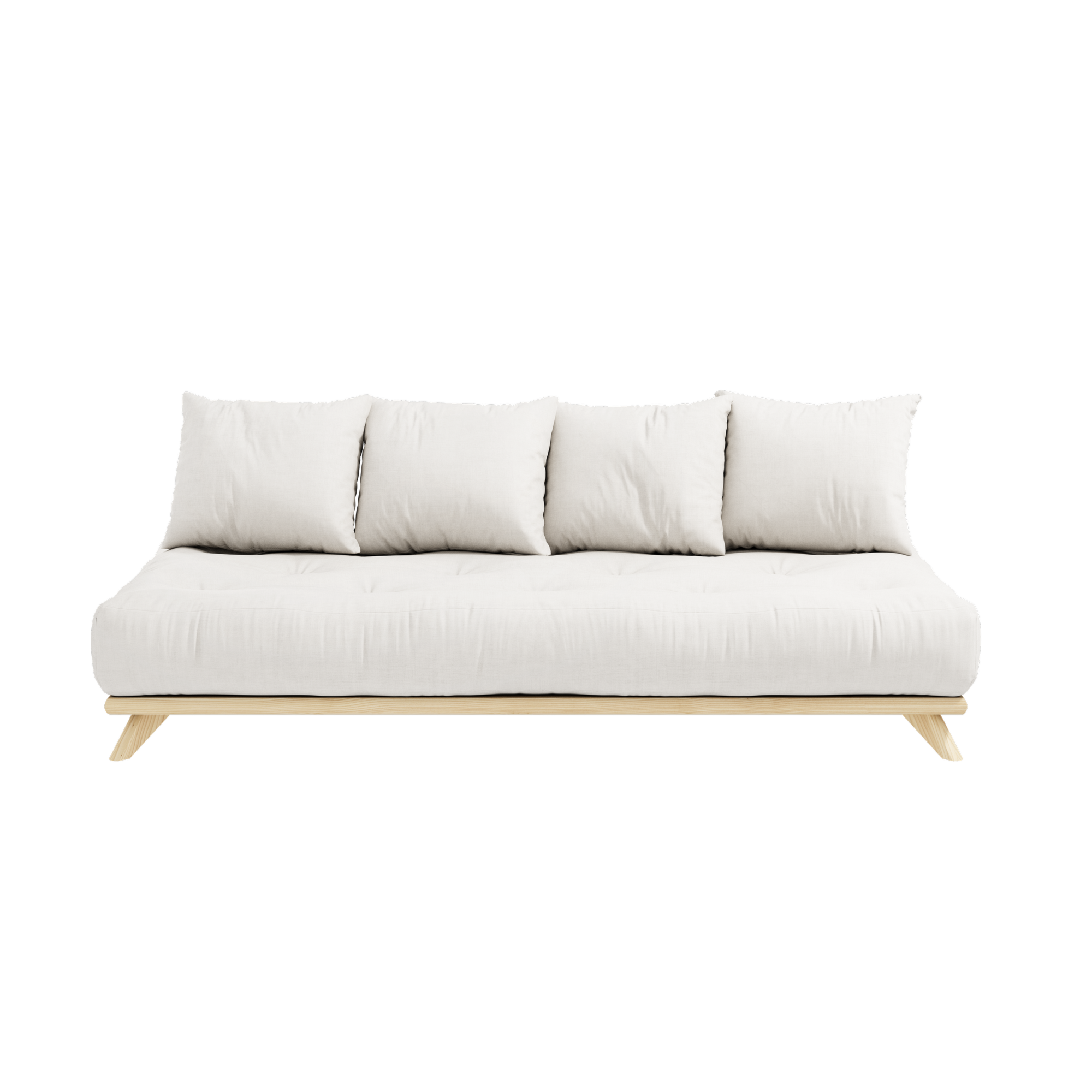 SENZA DAYBED CLEAR LACQUERED W. SENZA DAYBED MATTRESS SET NATURAL