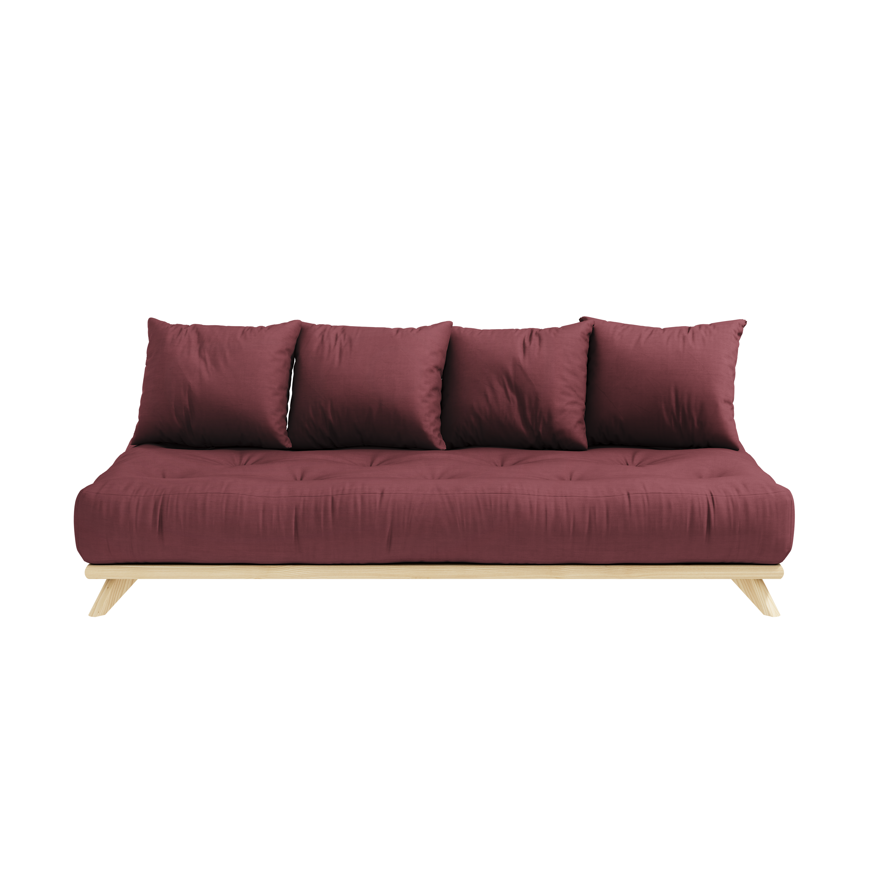 SENZA DAYBED LAQUÉ TRANSPARENT AVEC ENSEMBLE DE MATELAS SENZA DAYBED BORDEAUX
