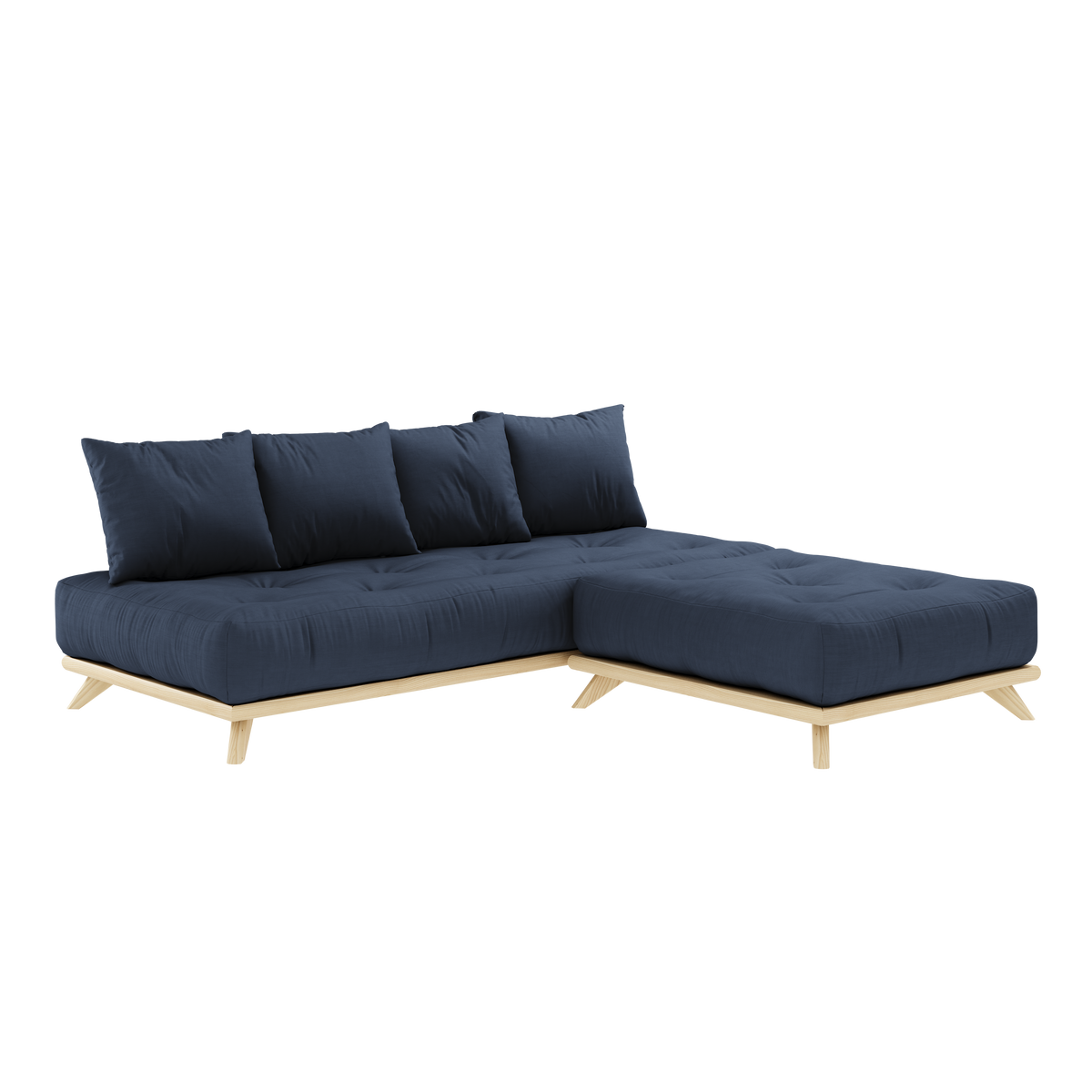 SENZA DAYBED CLEAR LACQUERED W. SENZA DAYBED MATTRESS SET NAVY