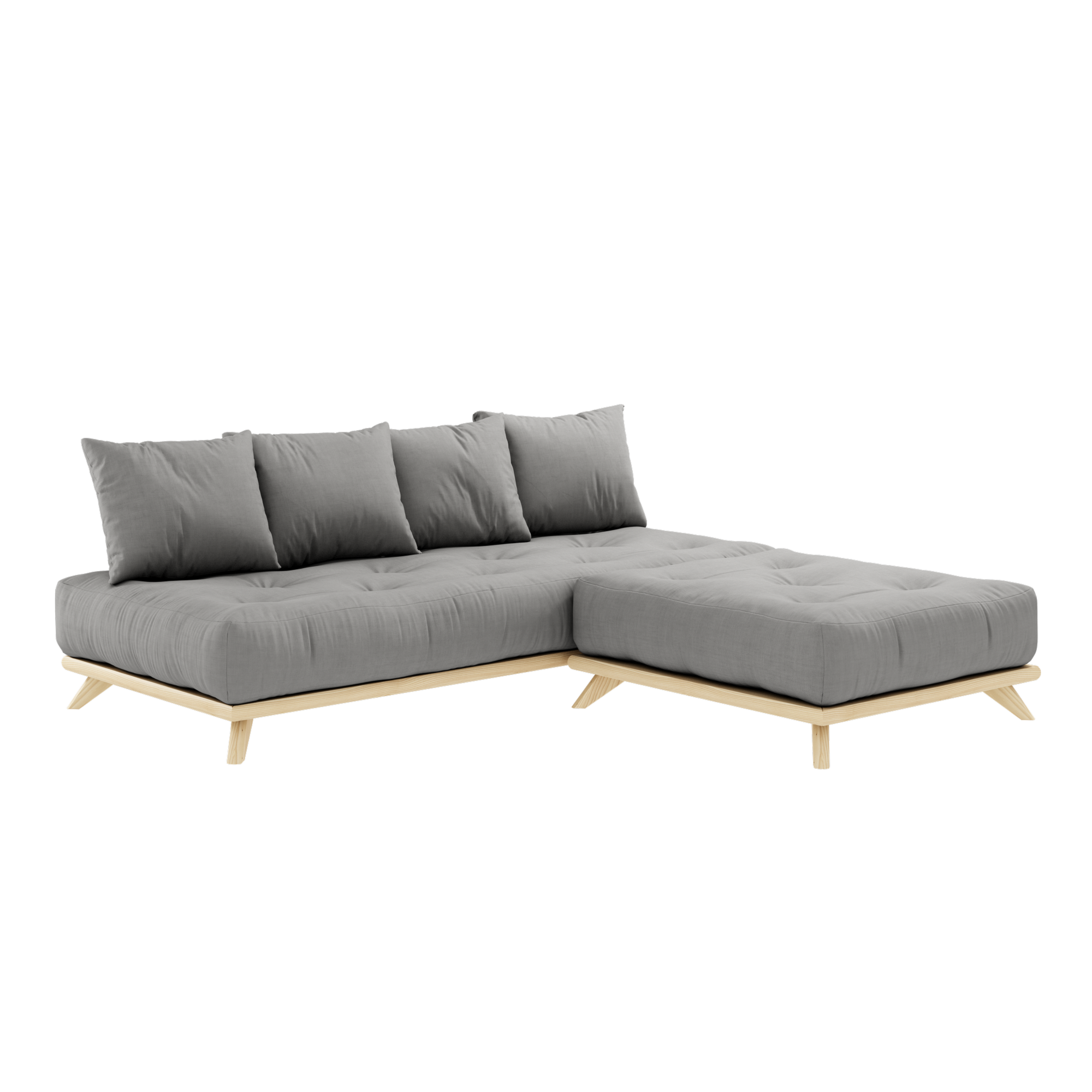 SENZA DAYBED CLAQUÉE TRANSPARENT AVEC ENSEMBLE MATELAS SENZA DAYBED GRIS