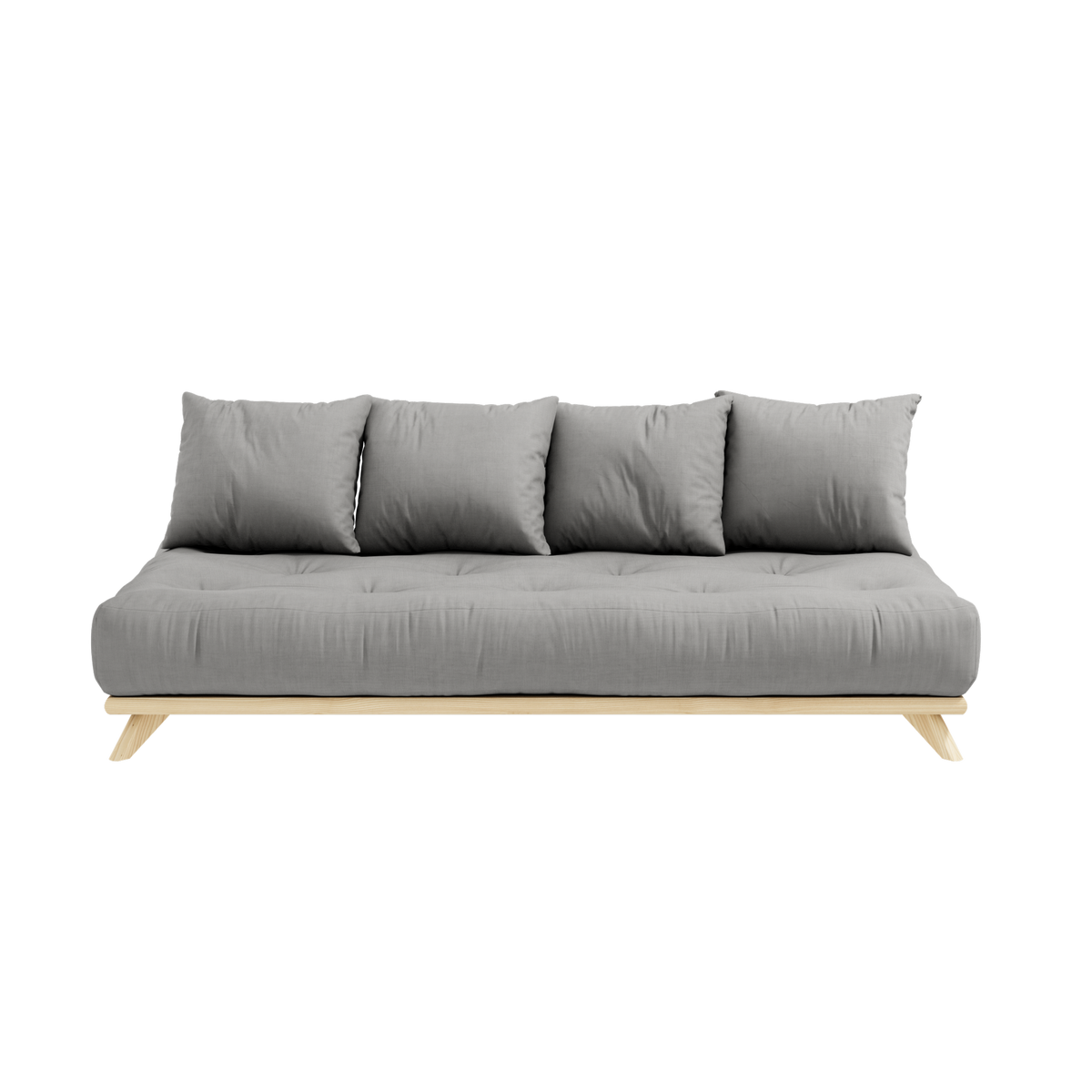 SENZA DAYBED CLEAR LACQUERED W. SENZA DAYBED MATTRESS SET GREY