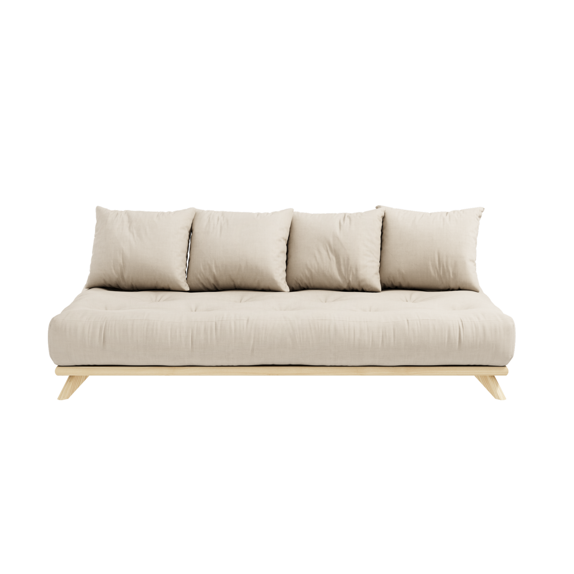 BANQUETTE SENZA VERNIE CLARE AVEC ENSEMBLE MATELAS BANQUETTE SENZA BEIGE