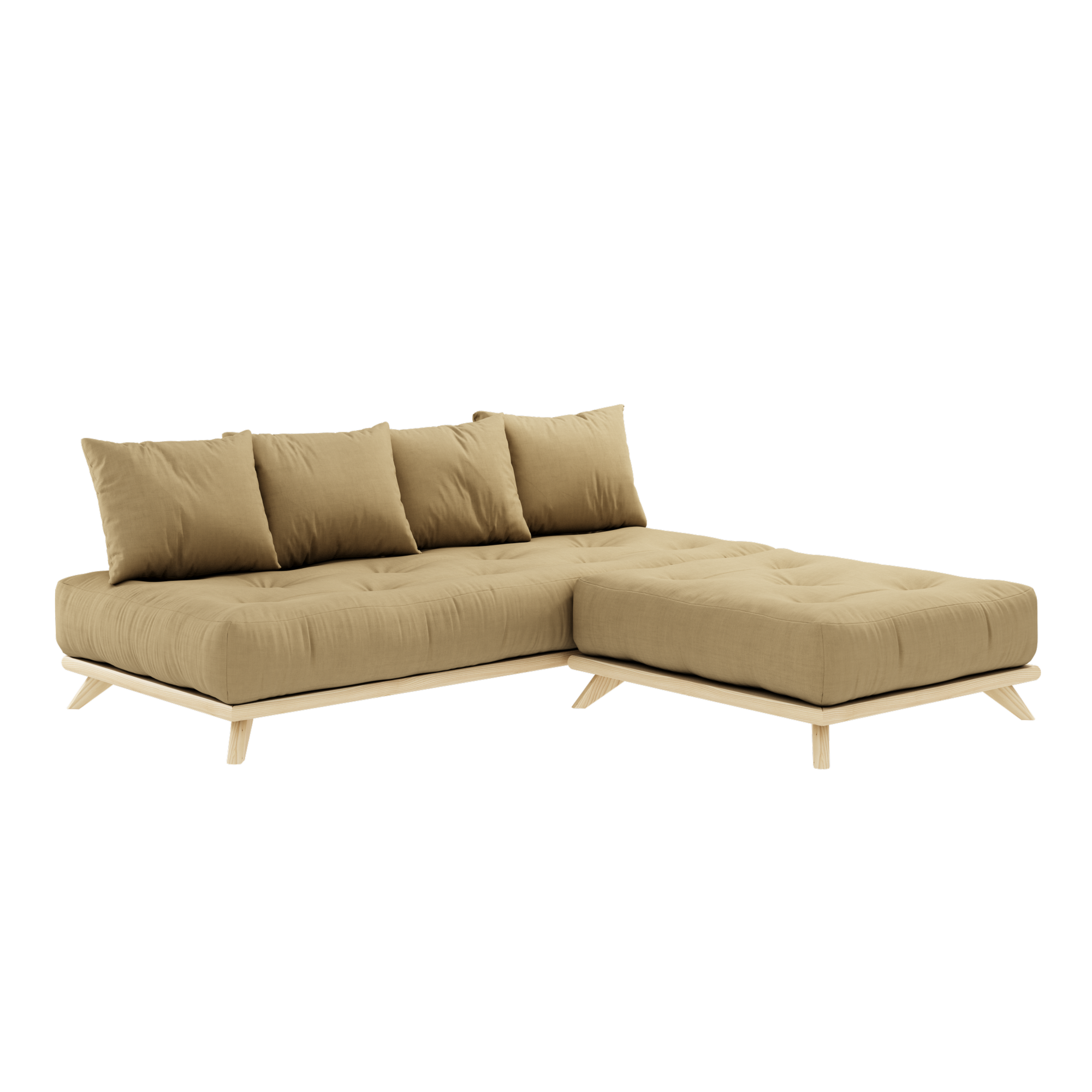 SENZA DAYBED CLAQUÉ TRANSPARENT AVEC ENSEMBLE MATELAS SENZA DAYBED BLÉ BEIGE