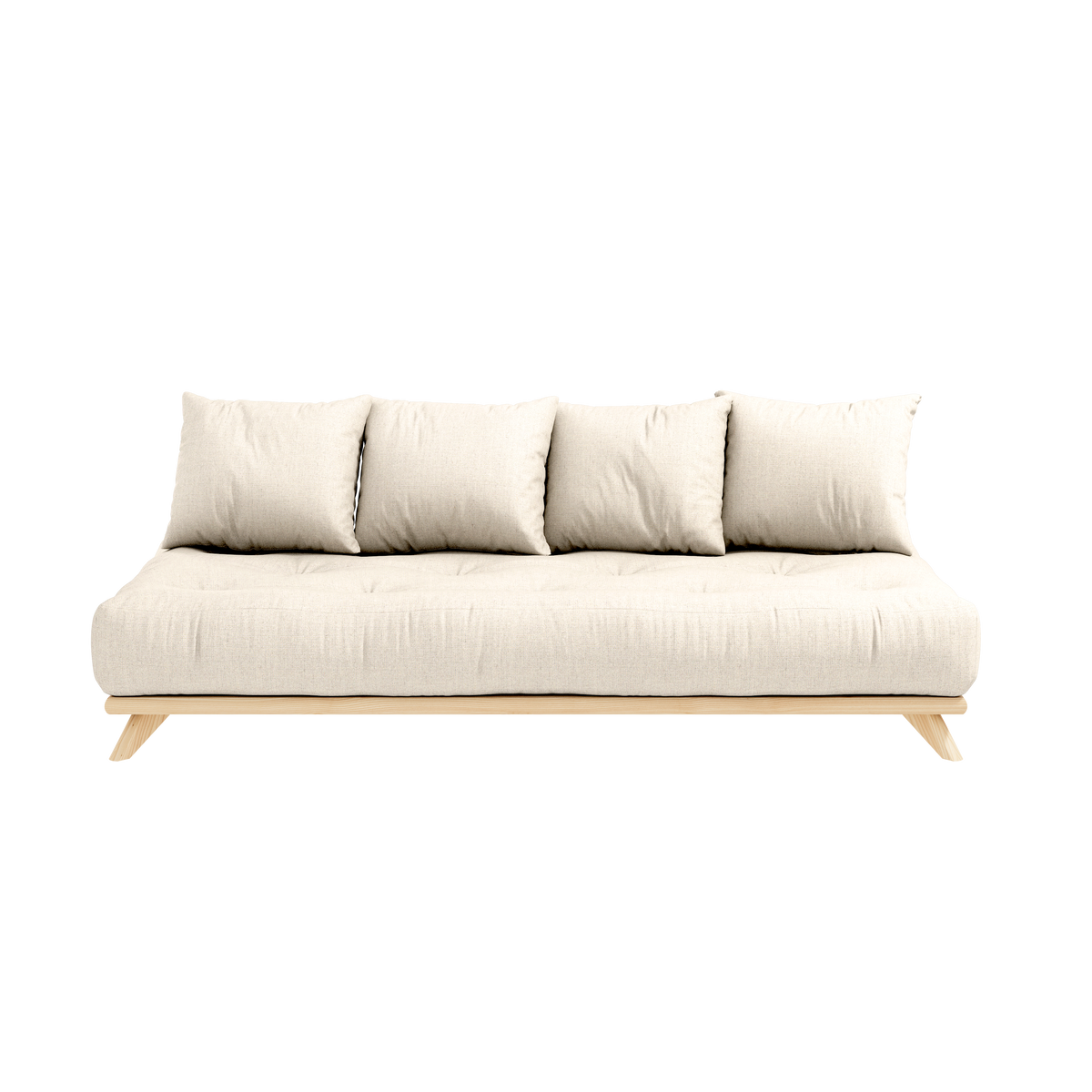 SENZA DAYBED CLEAR LACQUERED W. SENZA DAYBED MATTRESS SET LINEN