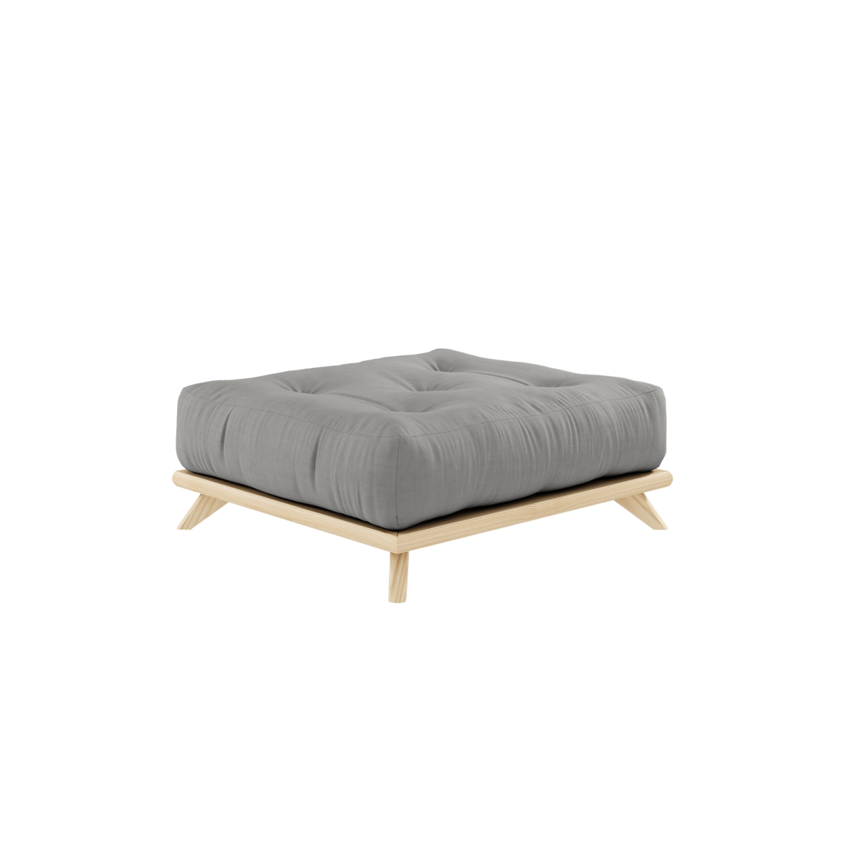 SENZA STOOL CLEAR LACQUERED W. SENZA STOOL MATTRESS GREY