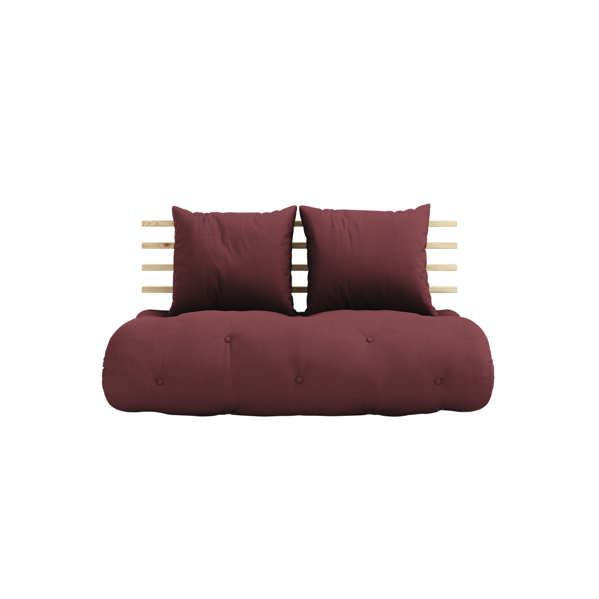 SHIN SANO CLEAR LACQUERED W. SHIN SANO MATTRESS SET BORDEAUX
