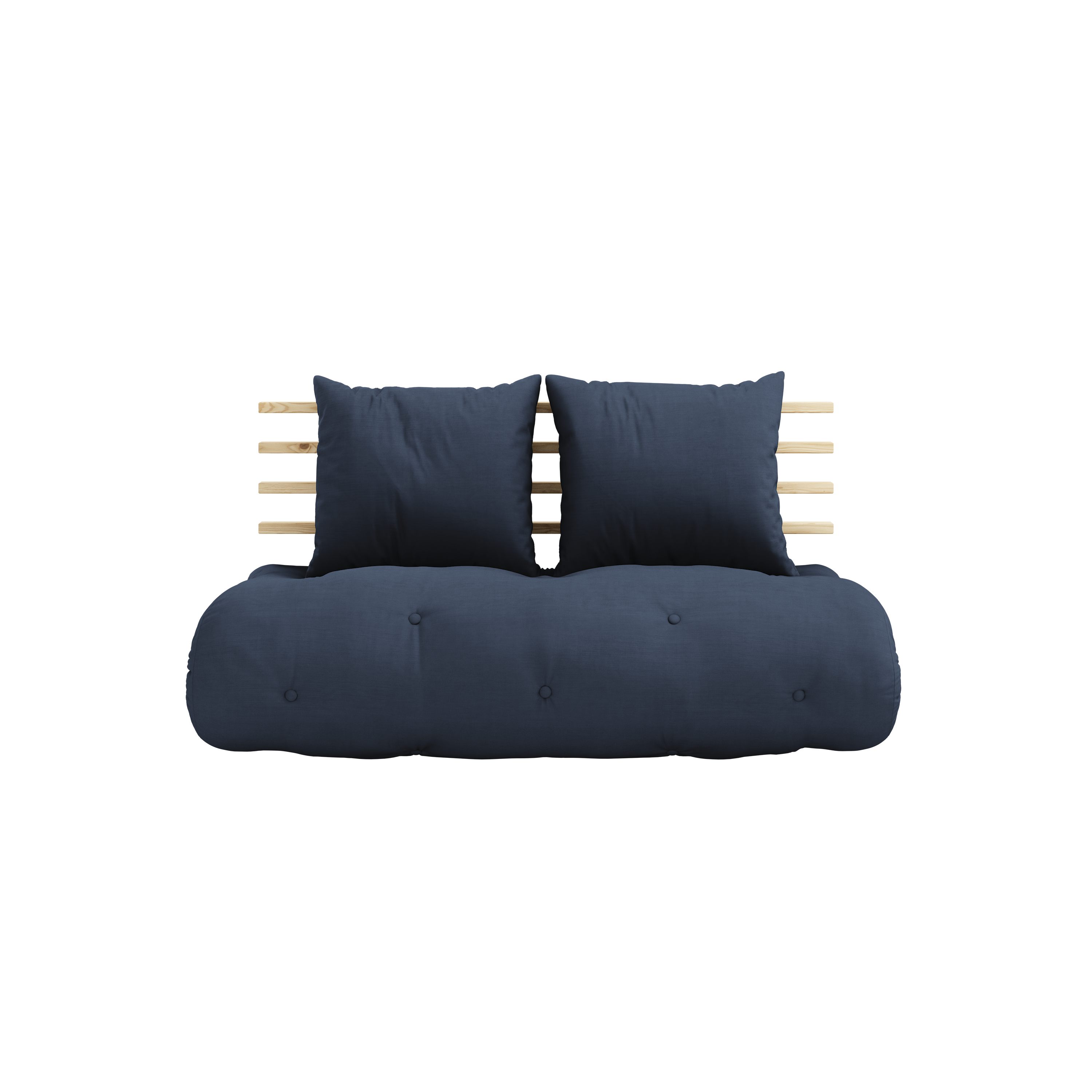 ENSEMBLE SHIN SANO LAQUÉ CLAIR AVEC MATELAS SHIN SANO BLEU MARINE