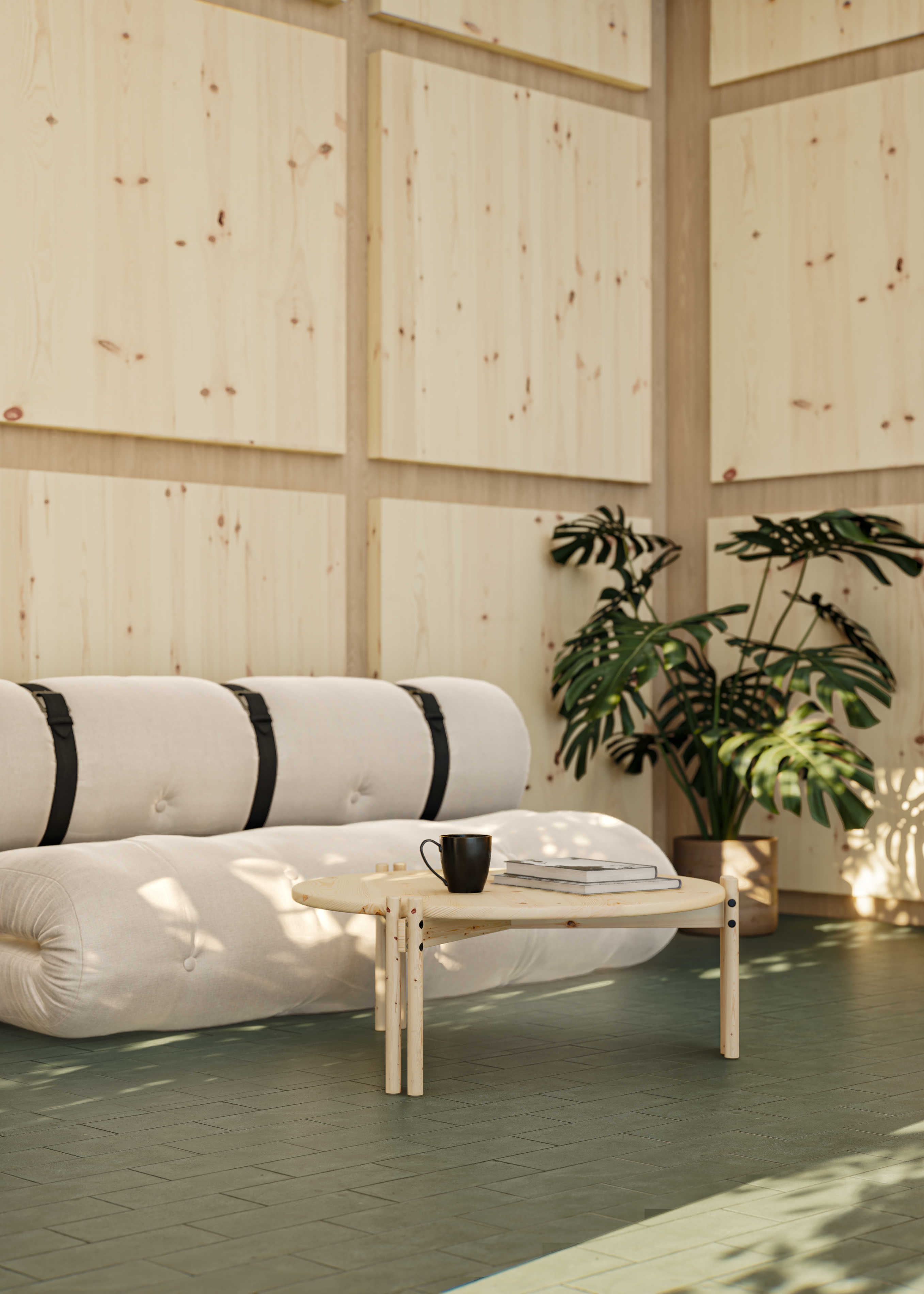 TABLE BASSE STICKS TRANSPARENTE